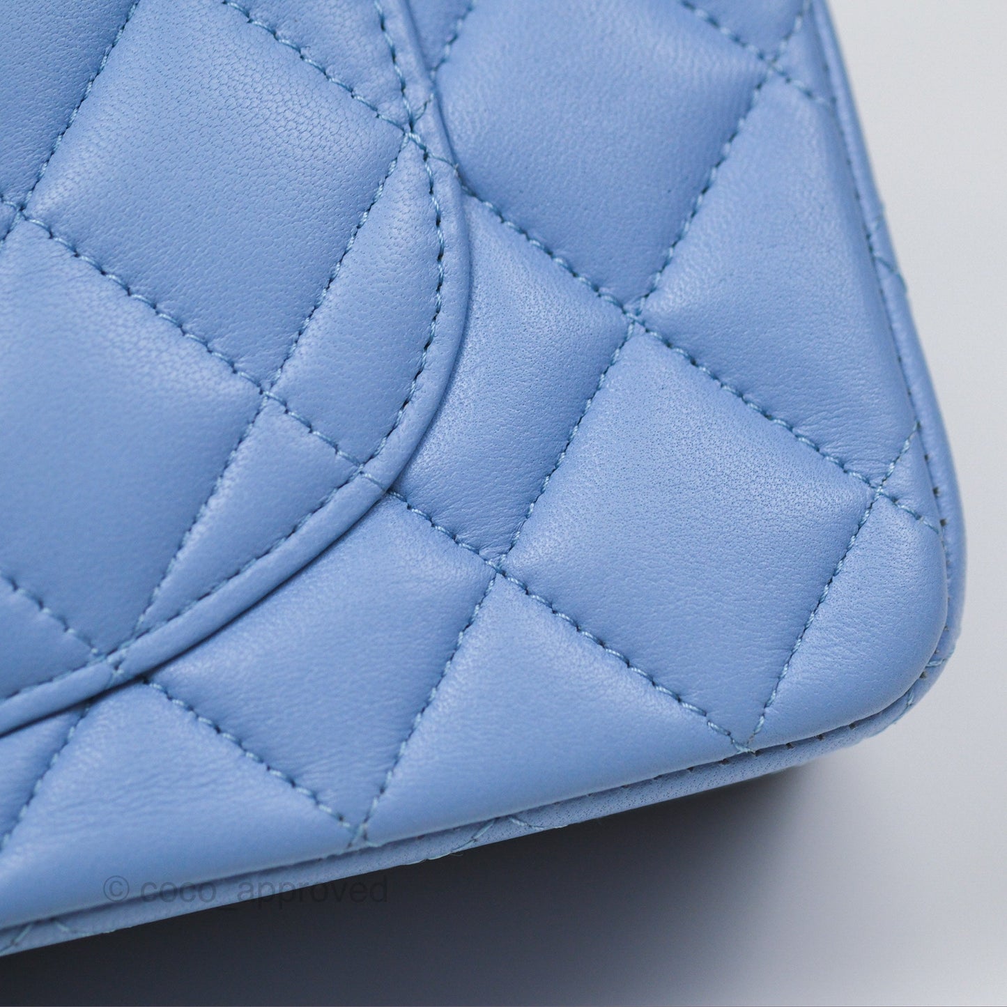 Chanel Small Classic Quilted Flap Sky Blue Lambskin Gold Hardware