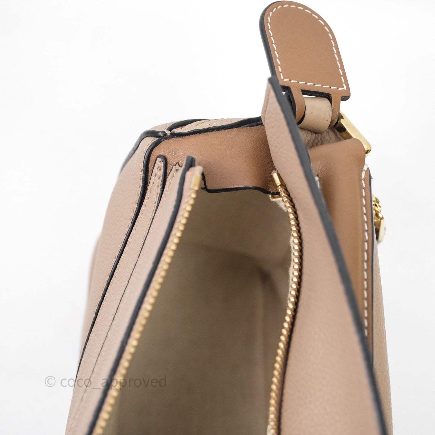 Loewe Small Puzzle Bag Sand Mink Grained Calfskin