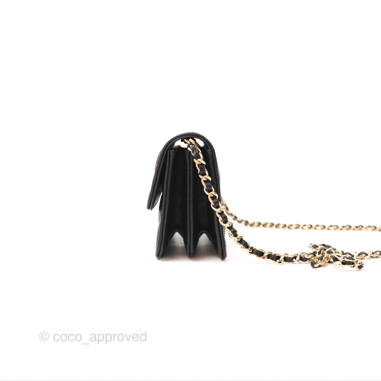 Chanel Mini Clutch with Ribbon Bow Chain Black Caviar Gold Hardware 23S