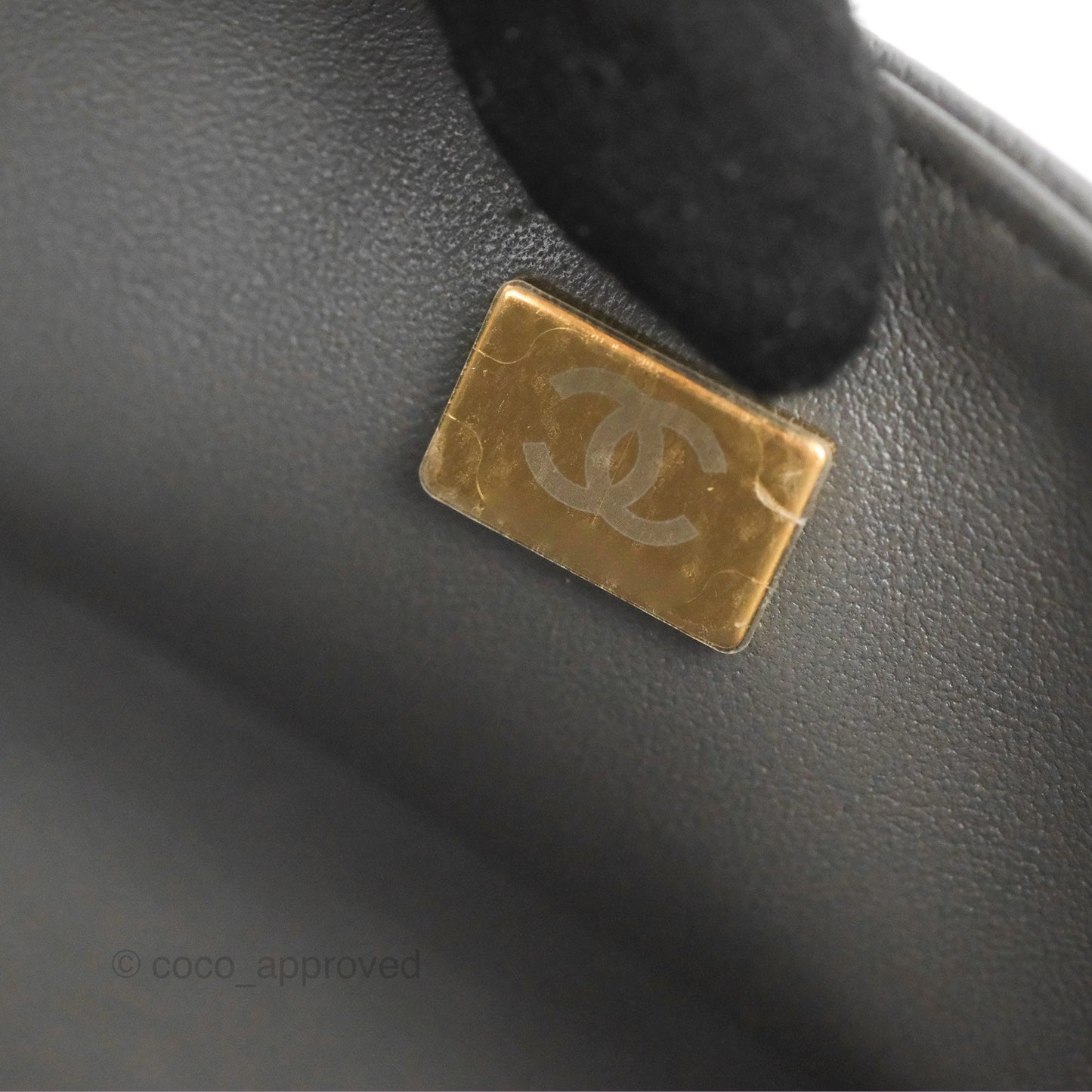 Chanel Small Boy Dark Grey Caviar Aged Gold Hardware
