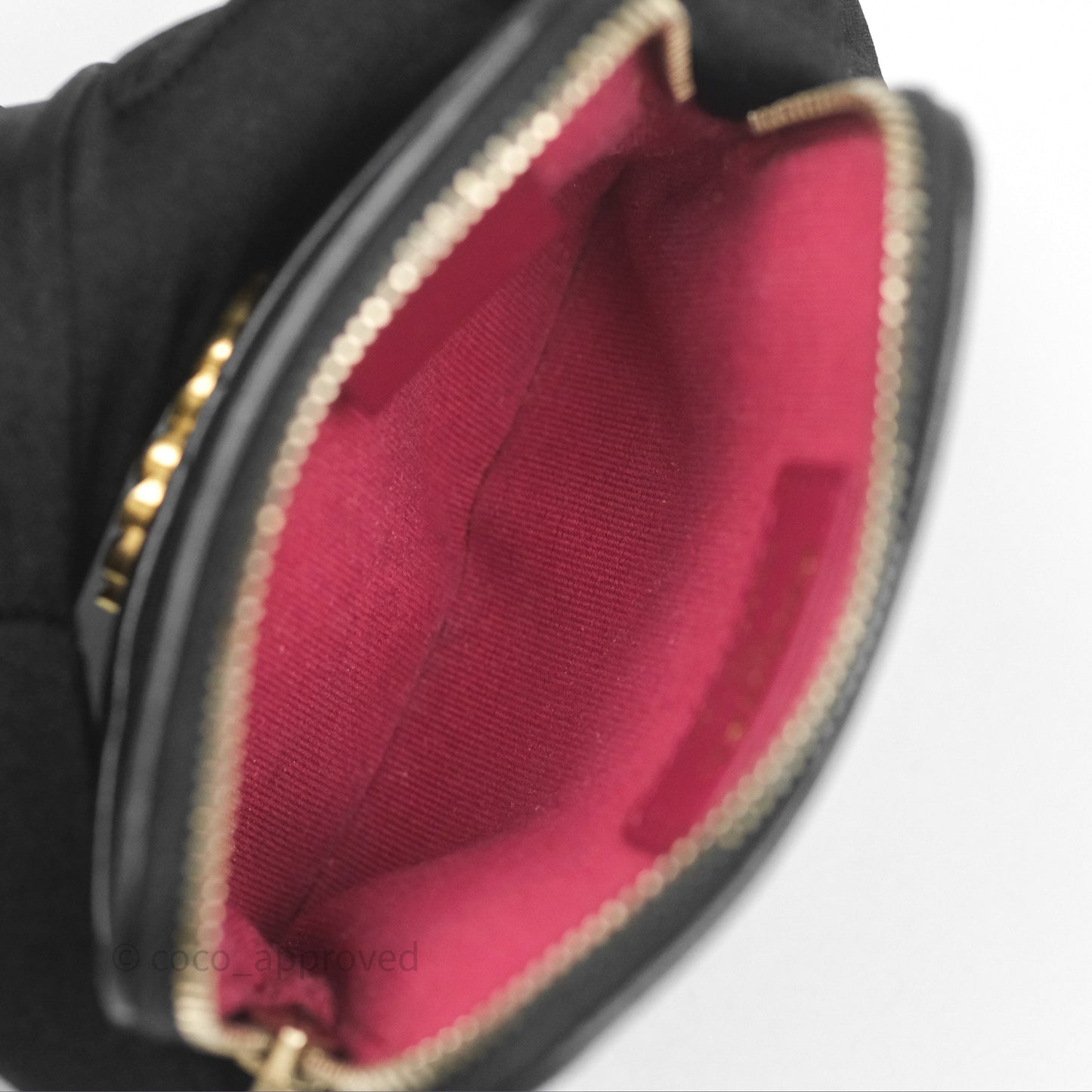 Chanel 19 Black Zipped Coin Purse Lambskin Gold Hardware