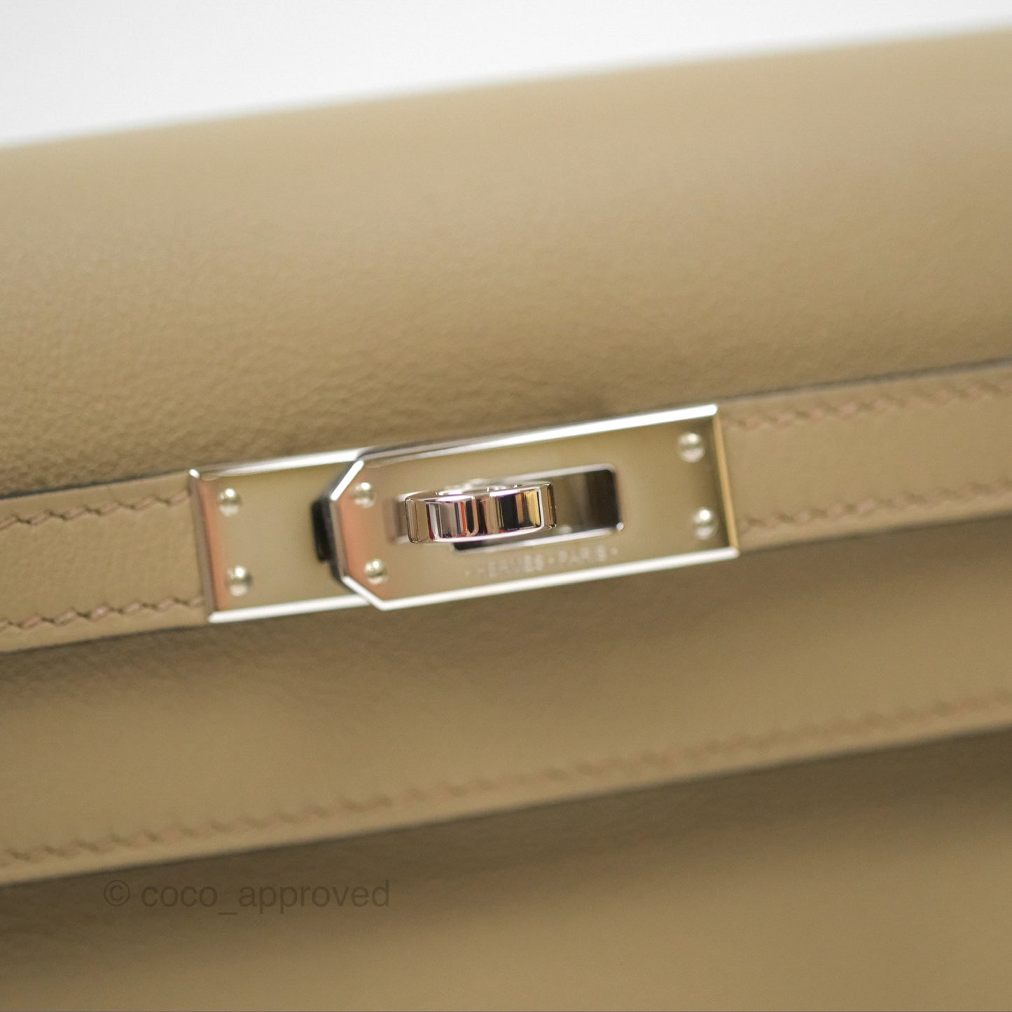 Hermès Kelly Danse II Bag Beige Marfa Palladium Hardware