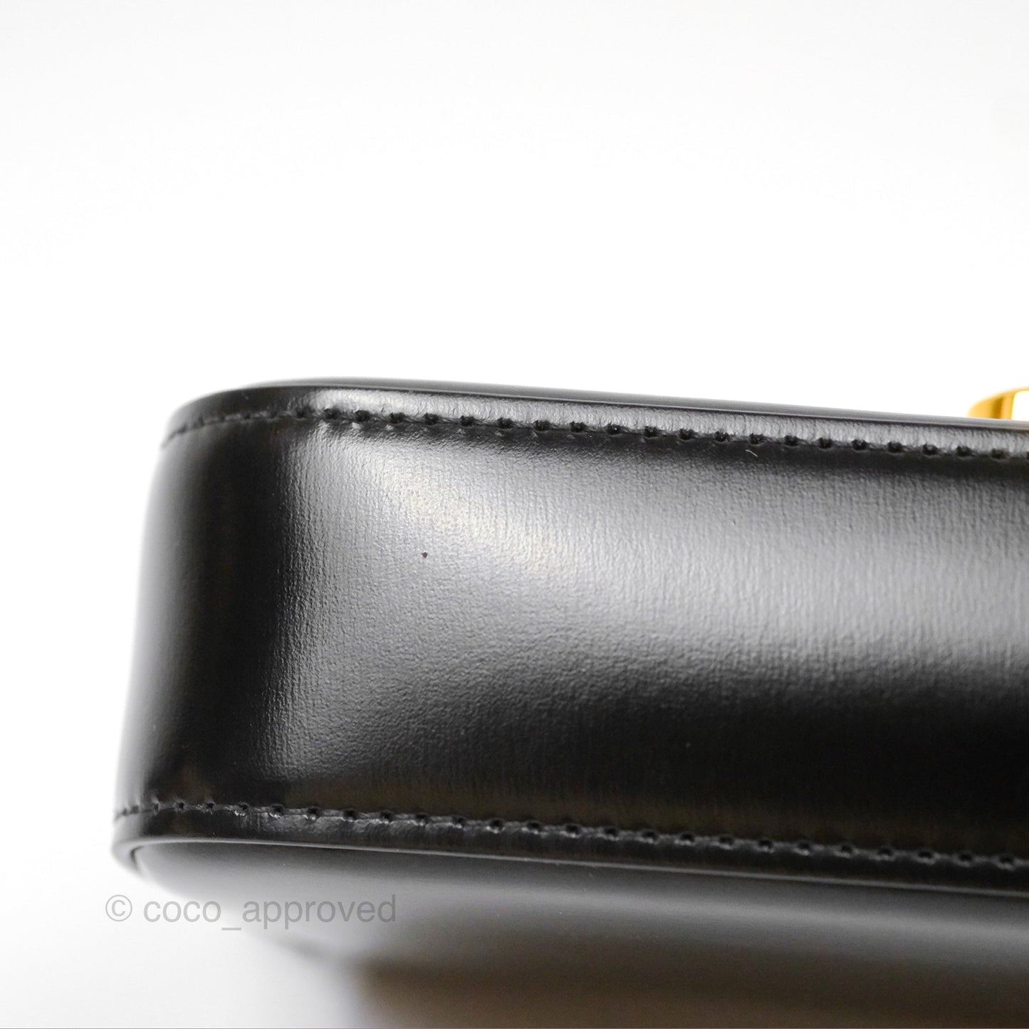 Celine Triomphe Shoulder Bag Black Calfskin