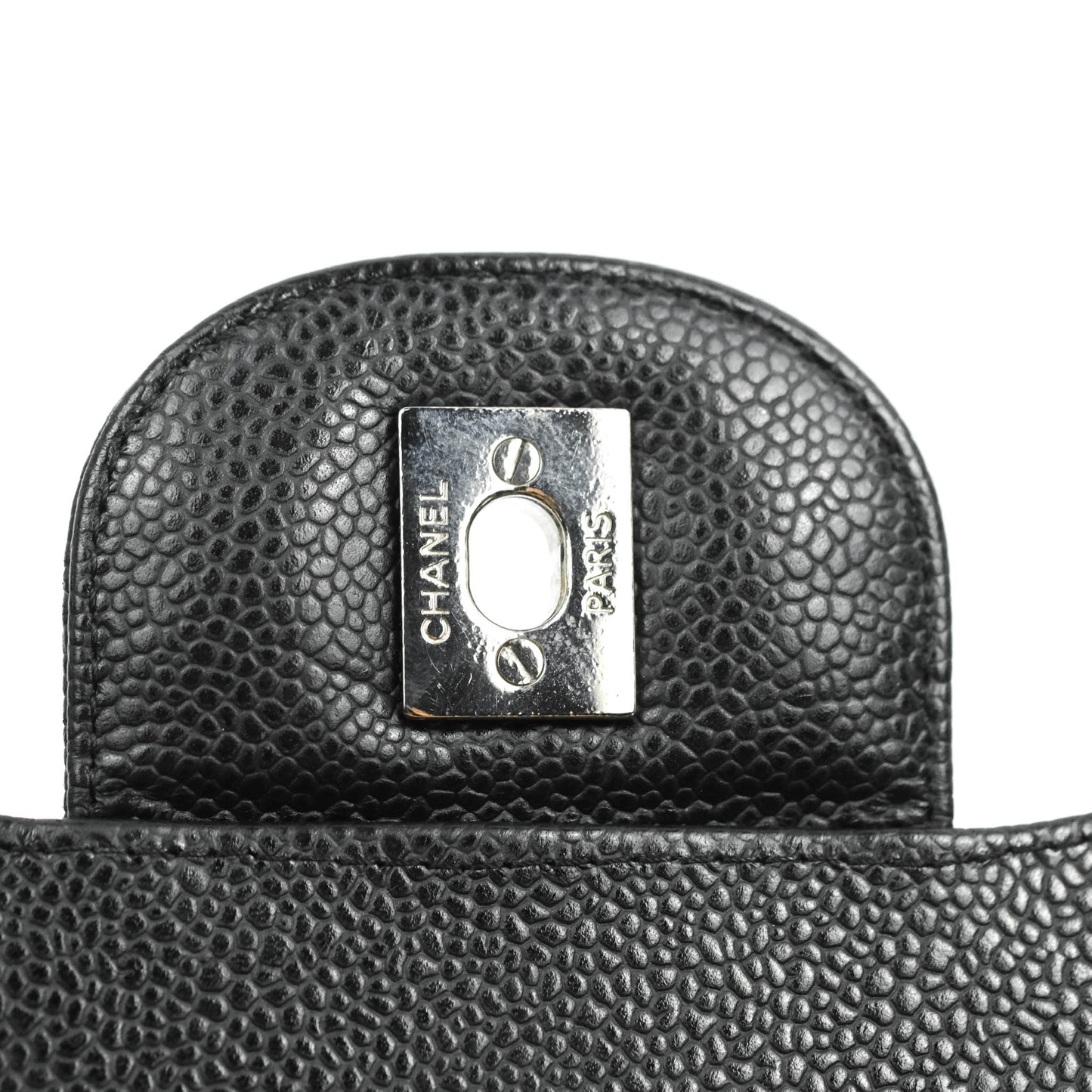 Chanel Single Flap Maxi Caviar Black Silver Hardware