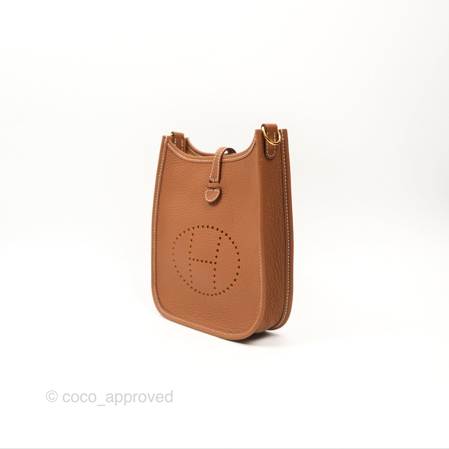 Hermès Mini Evelyne 16 Gold Clemence Gold Hardware