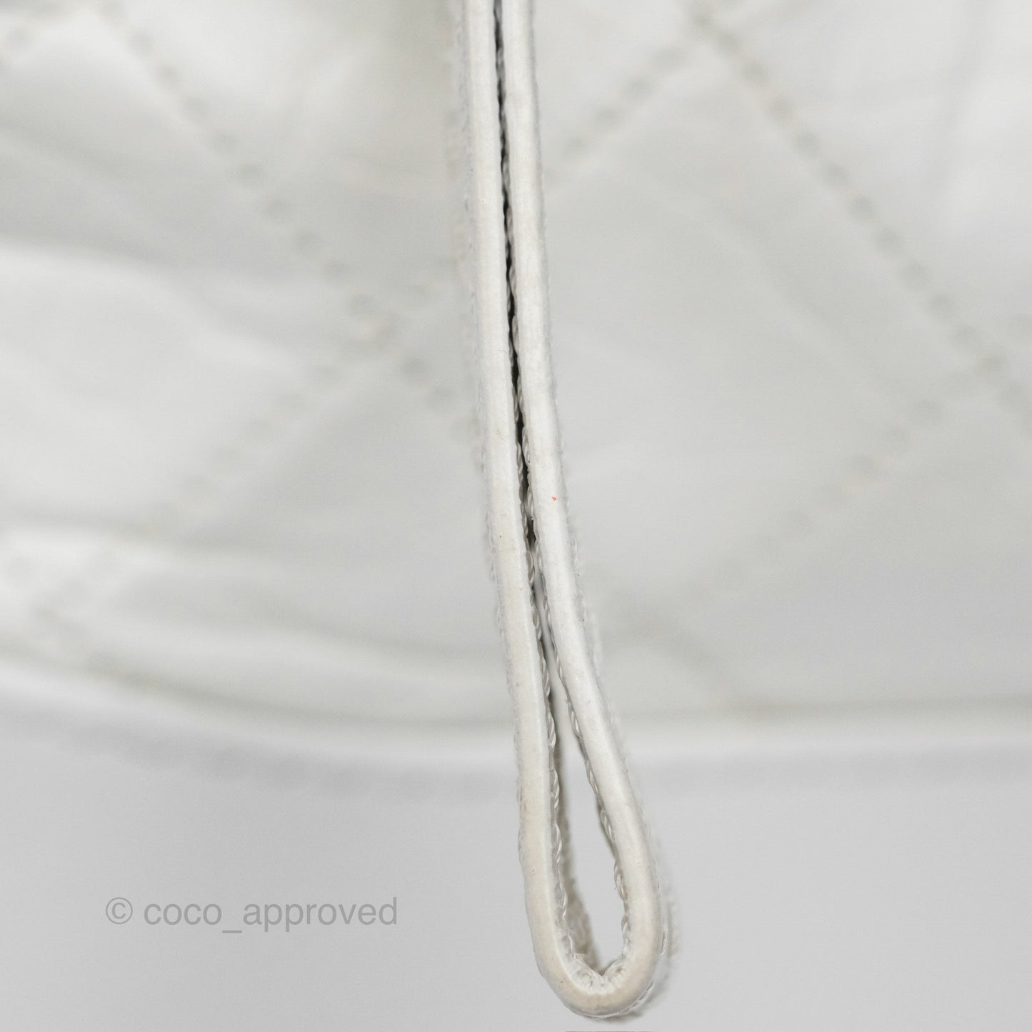 Chanel Small Gabrielle Hobo Quilted White Aged Calfskin