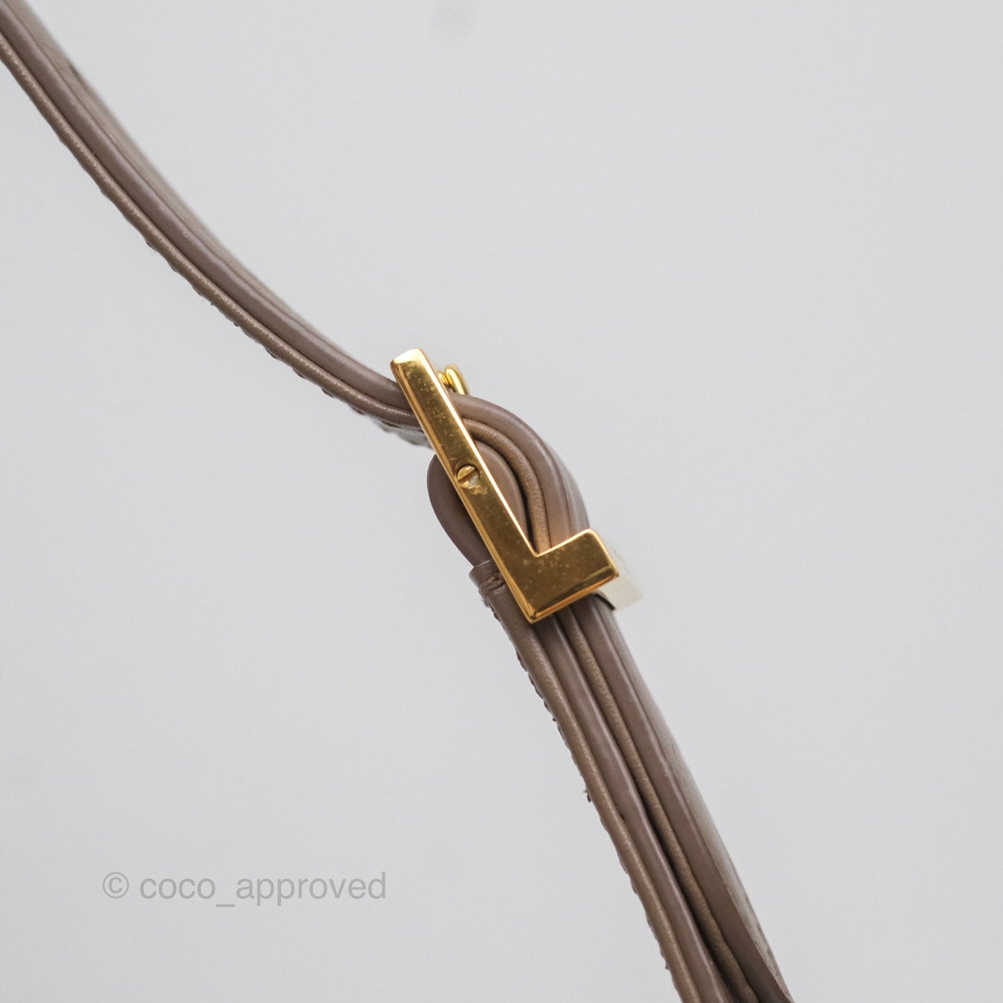 Saint Laurent Le 5 À 7 Taupe Calfskin Bronze Brass Hardware