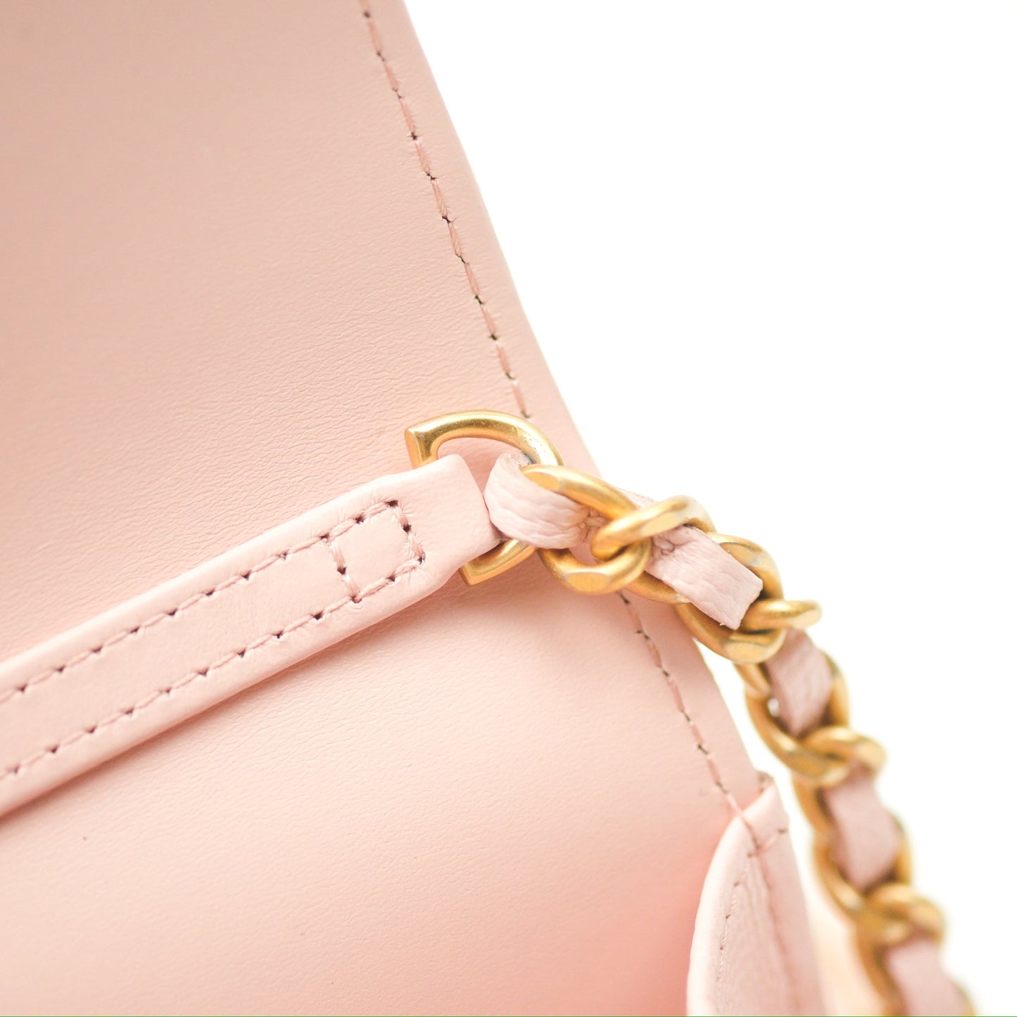 Chanel Mini WOC Phone Holder Pink Caviar Gold Hardware