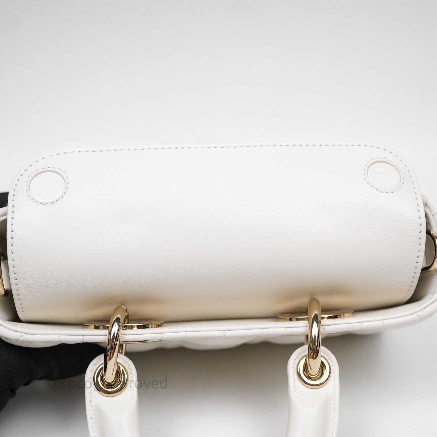 Christian Dior Mini Lady D-Joy White Light Gold Hardware