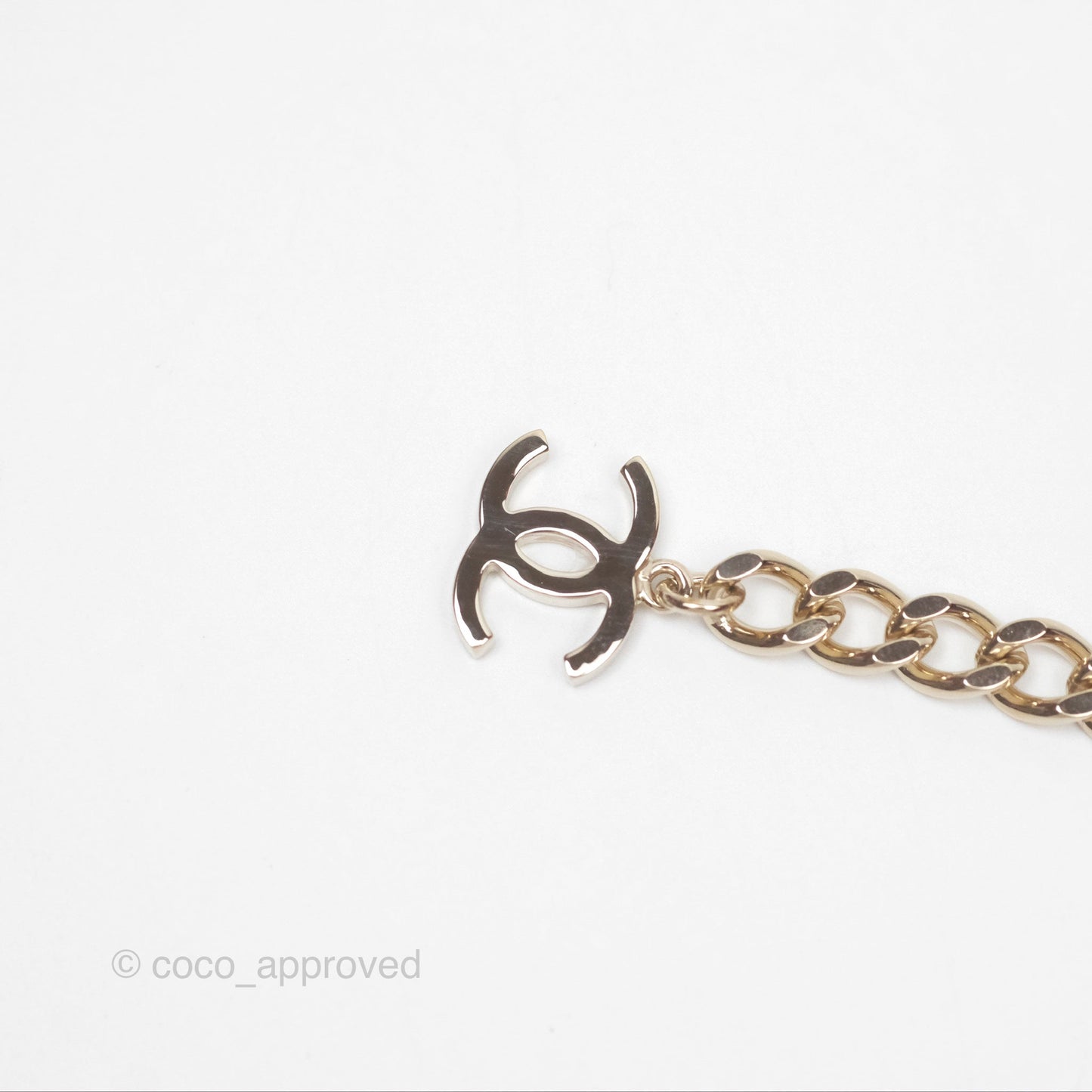 Chanel Logo Chain Choker Gold Tone 22S