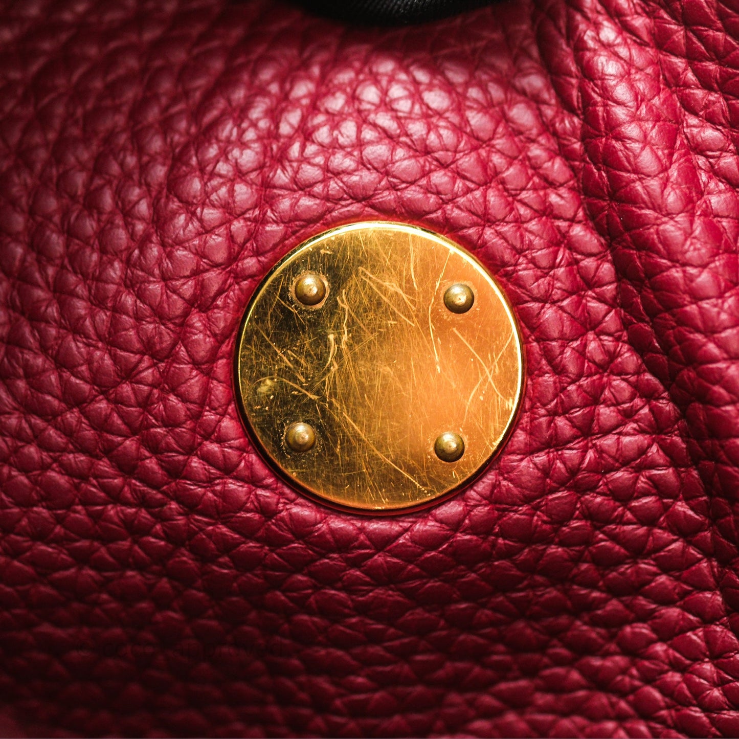 Hermès Lindy 30 Rouge Grenat K1 Clemence Gold Hardware