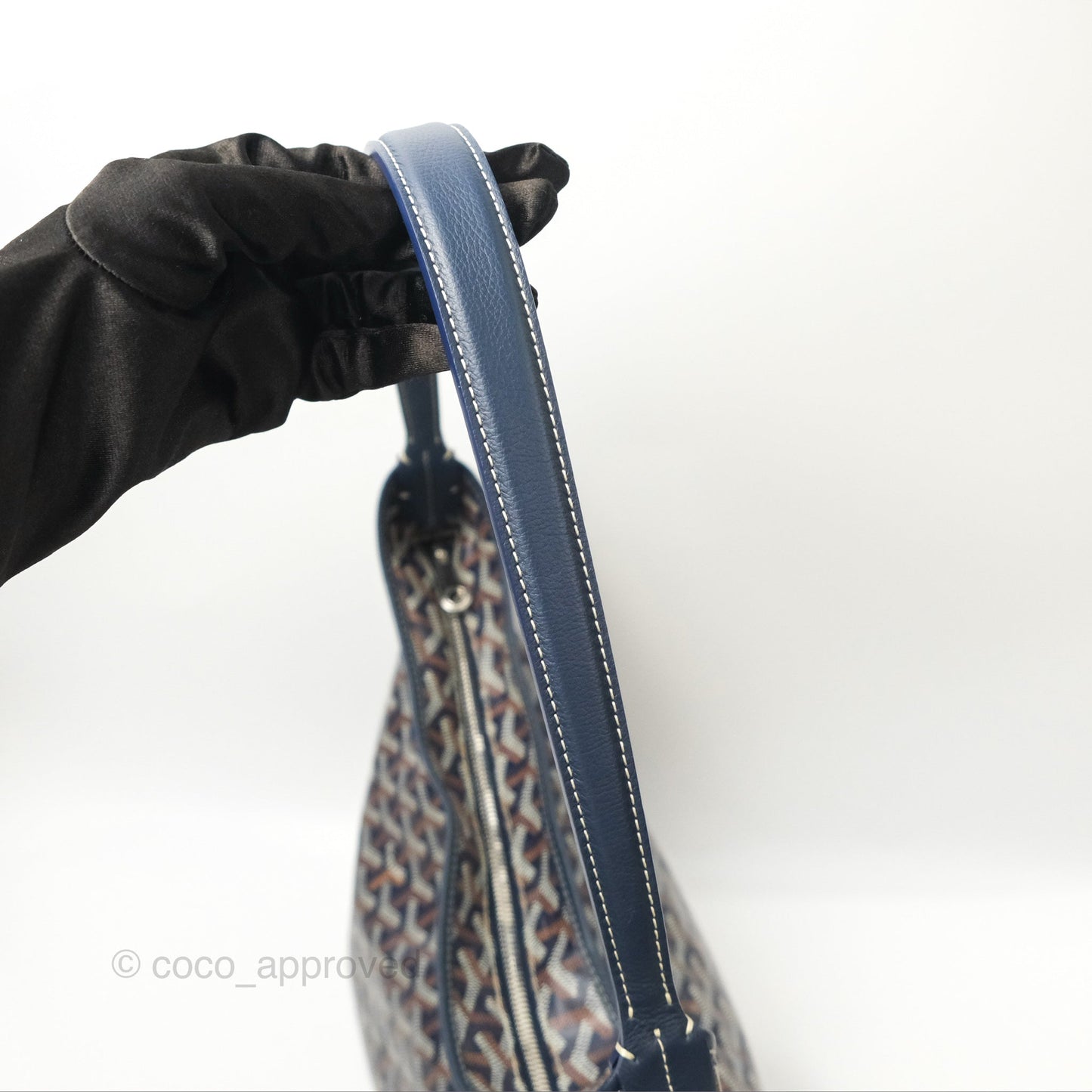 Goyard Bohème Hobo Bag Navy Goyardine Canvas