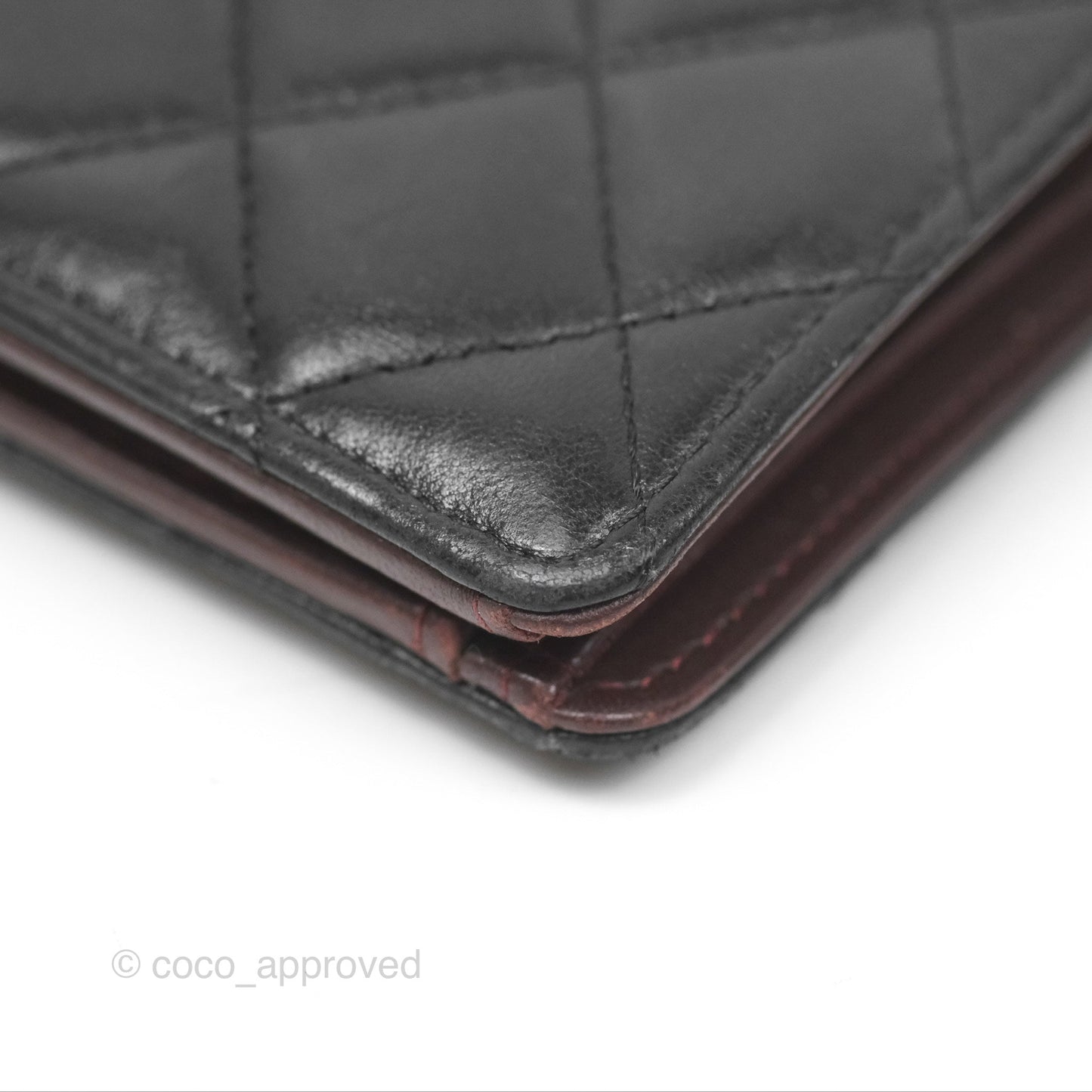 Chanel Classic Quilted Long Wallet Black Lambskin Silver Hardware