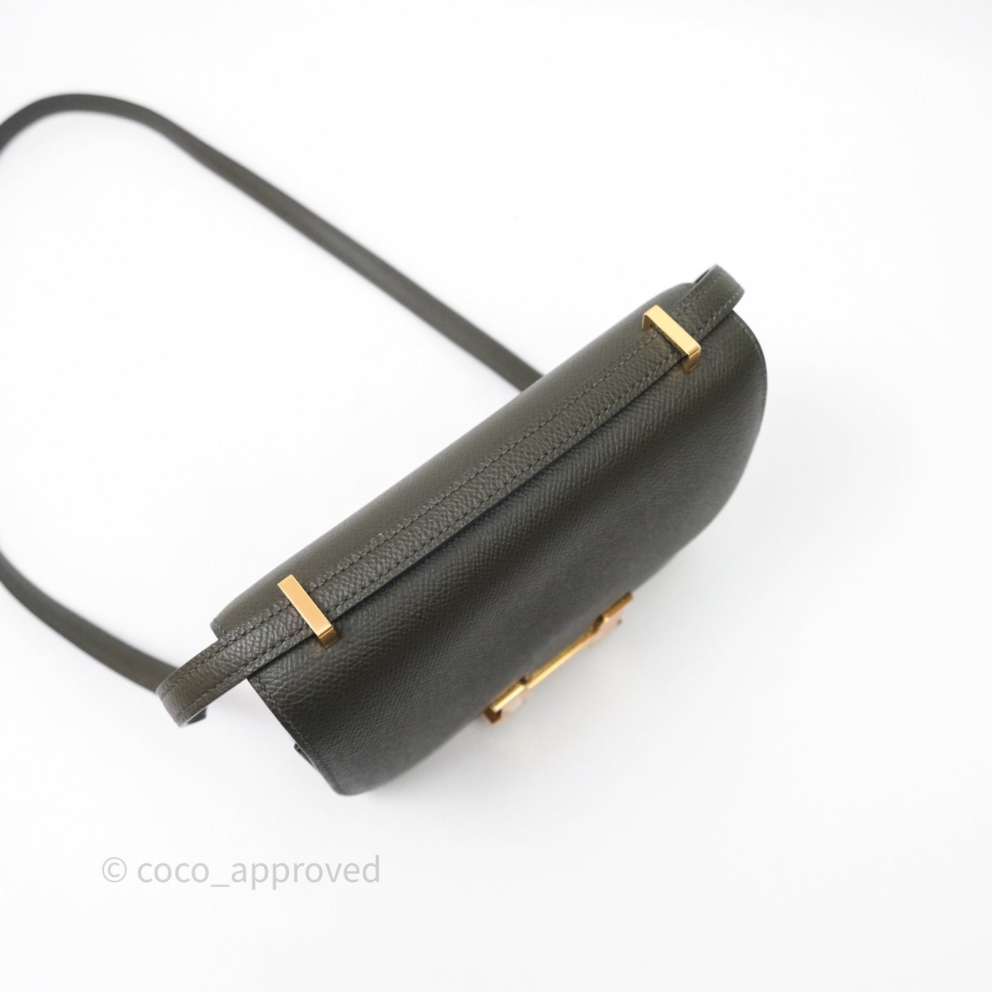 Hermès Constance Mini 18cm Vert de Gris C6 Epsom Gold Hardware