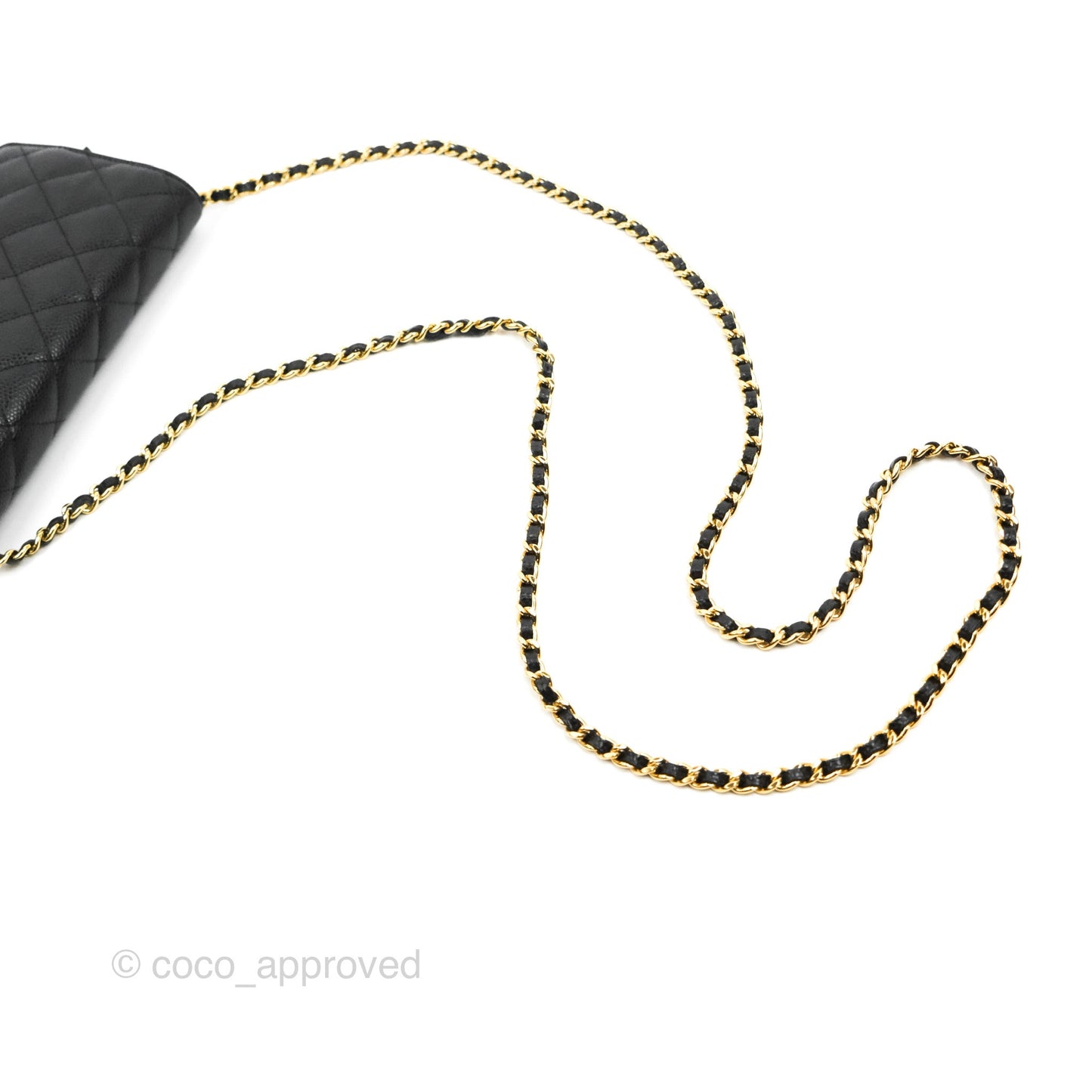Chanel Quilted Classic WOC Black Caviar Gold Hardware