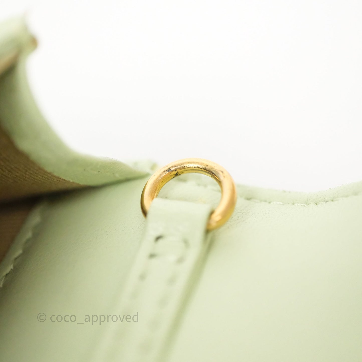 Chanel Pearl Crush Mini Clutch Belt Bag Green Lambskin Aged Gold Hardware
