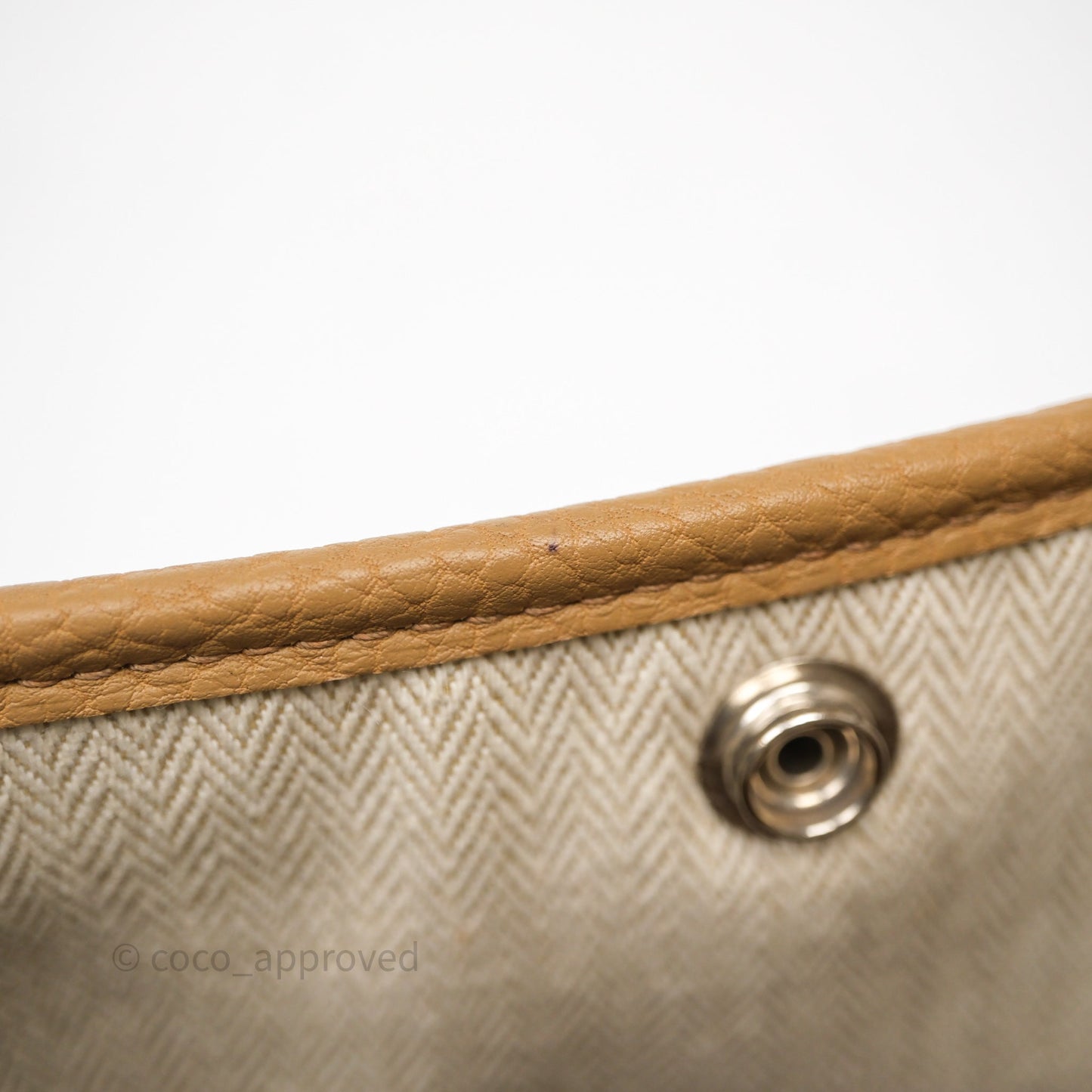 Hermès Garden Party 30 Biscuit 4B Veau Negonda Palladium Hardware