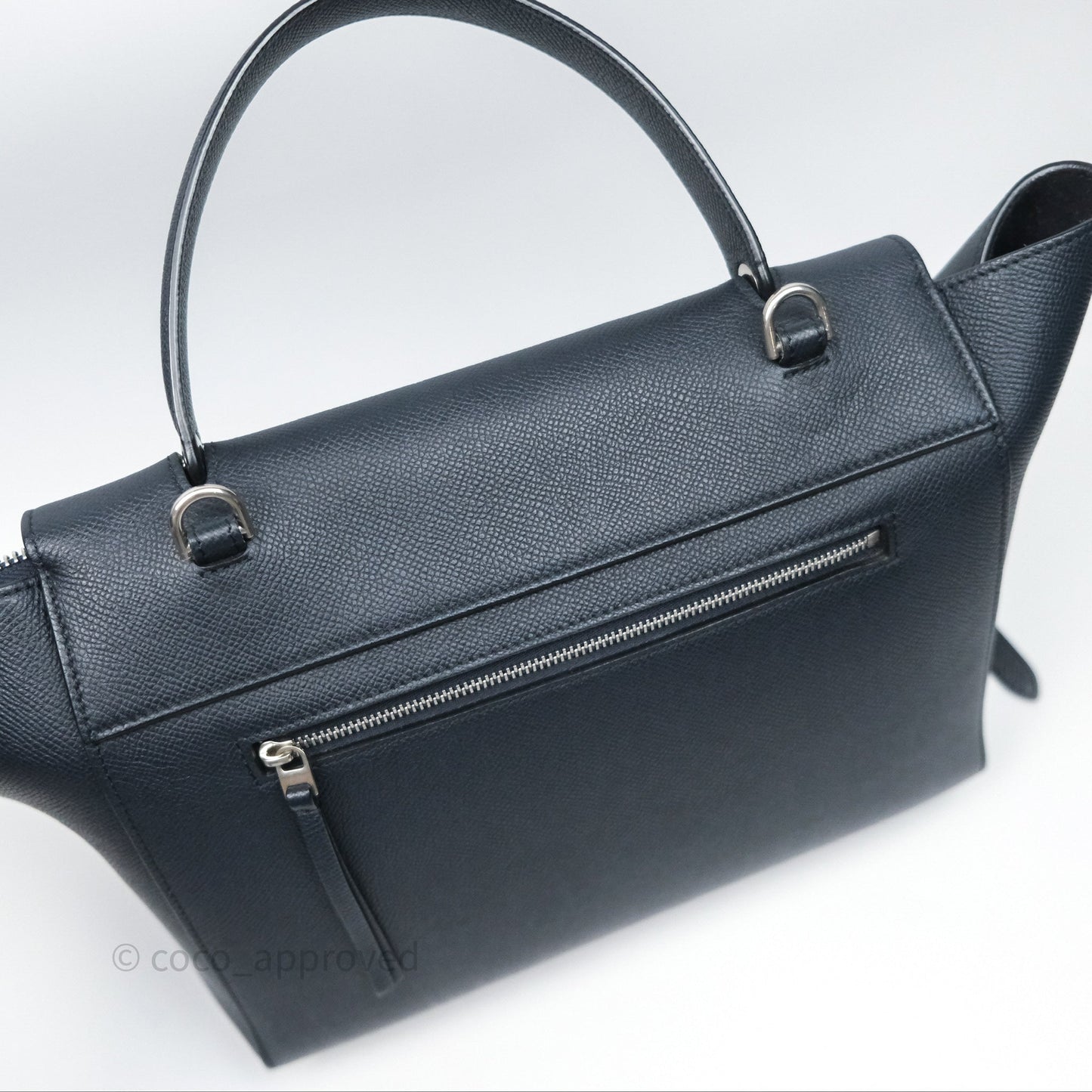 Celine Mini Belt Bag Navy Grained Calfskin Silver Hardware