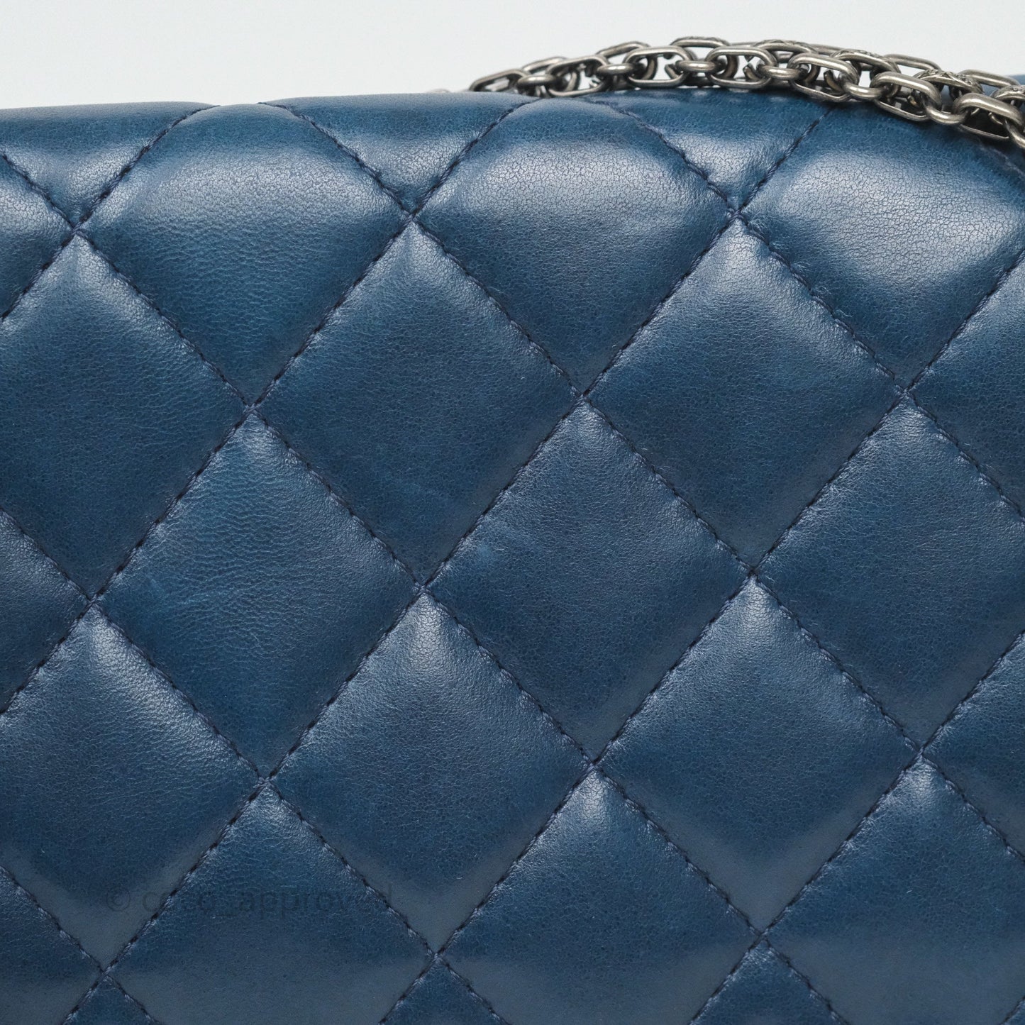 Chanel Reissue 227 Quilted Navy Lambskin Ruthenium Hardware