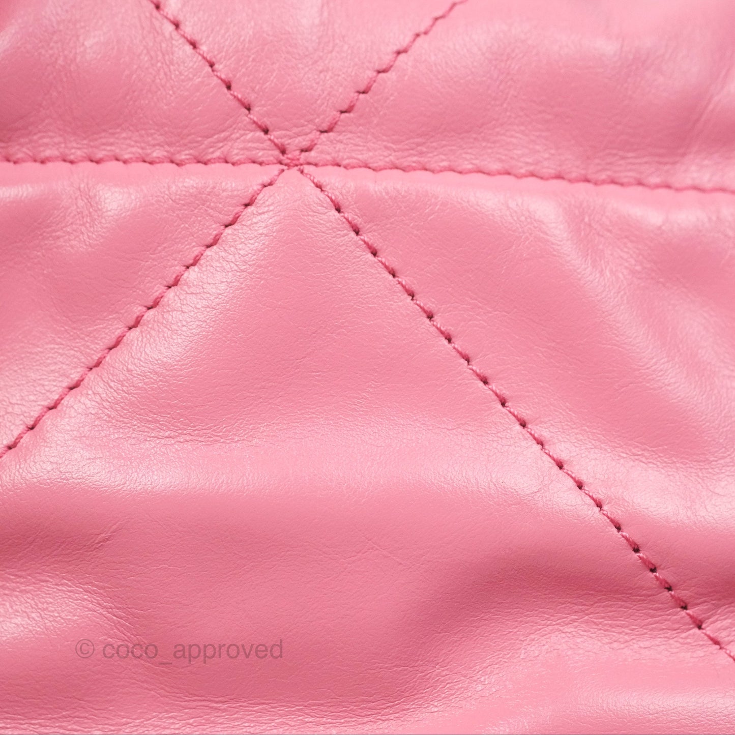 Chanel 22 Mini Bag Pink Crumpled Calfskin Aged Silver Hardware