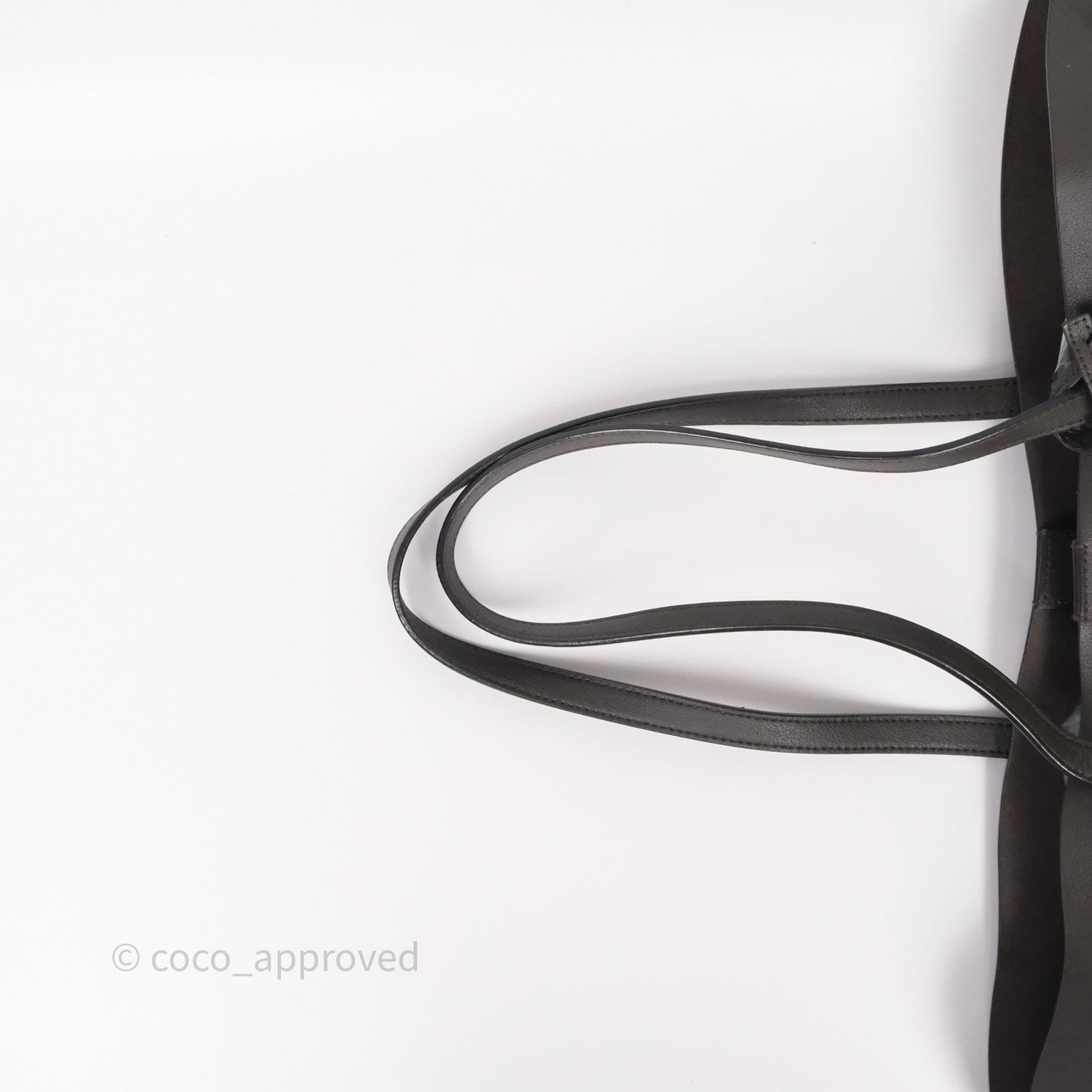 Saint Laurent Large Shopping Tote Dark Grey Calfskin
