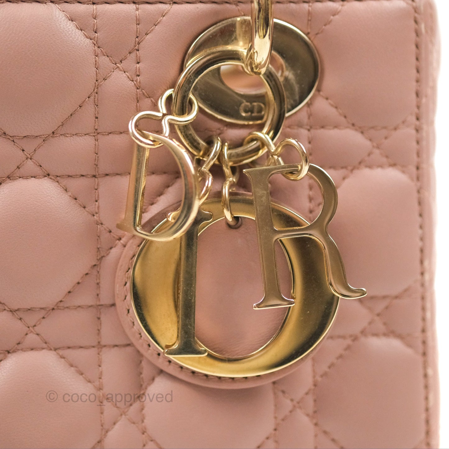 Christian Dior Lambskin My ABCDior Lady Dior Fard Gold Hardware