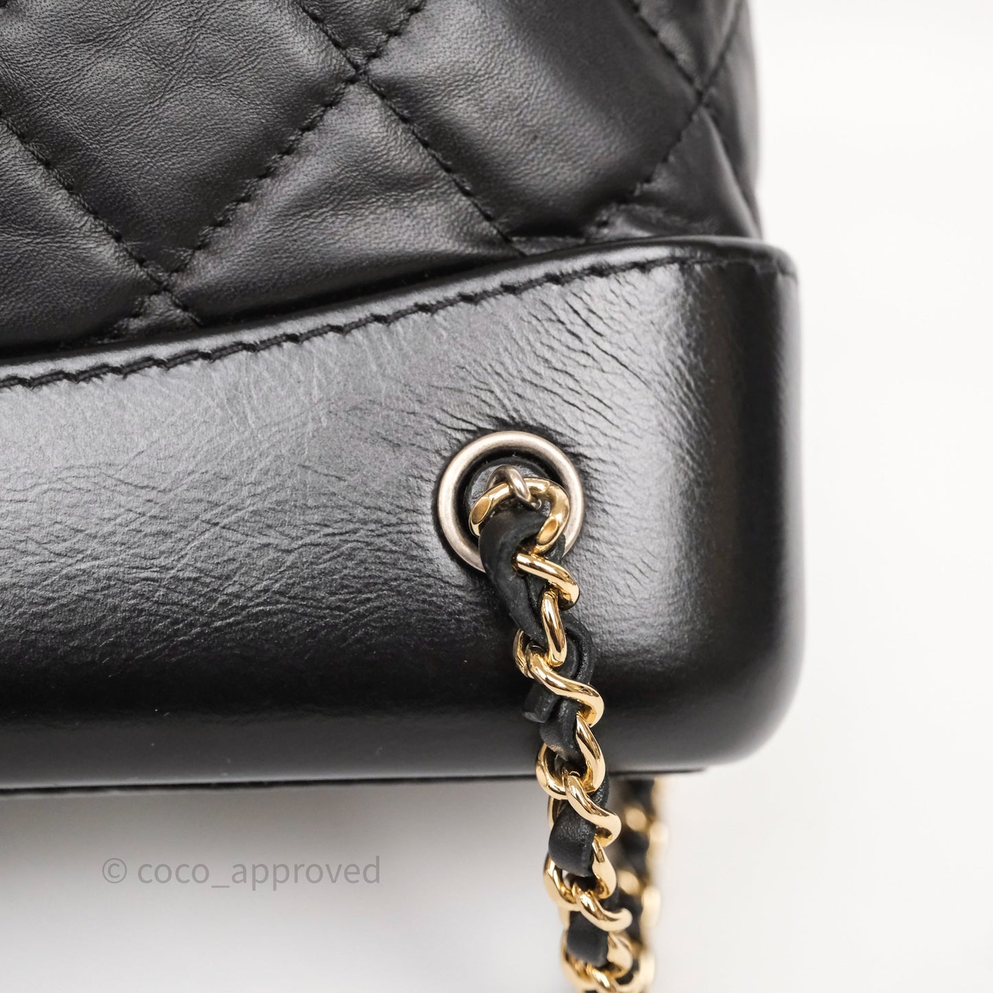 Chanel Small Gabrielle Backpack Black Aged Calfskin