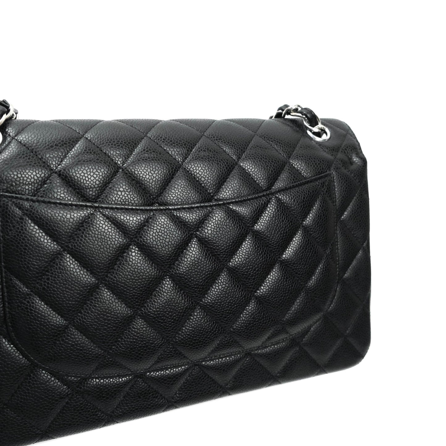 Chanel Jumbo Double Flap Black Caviar Silver Hardware⁣⁣