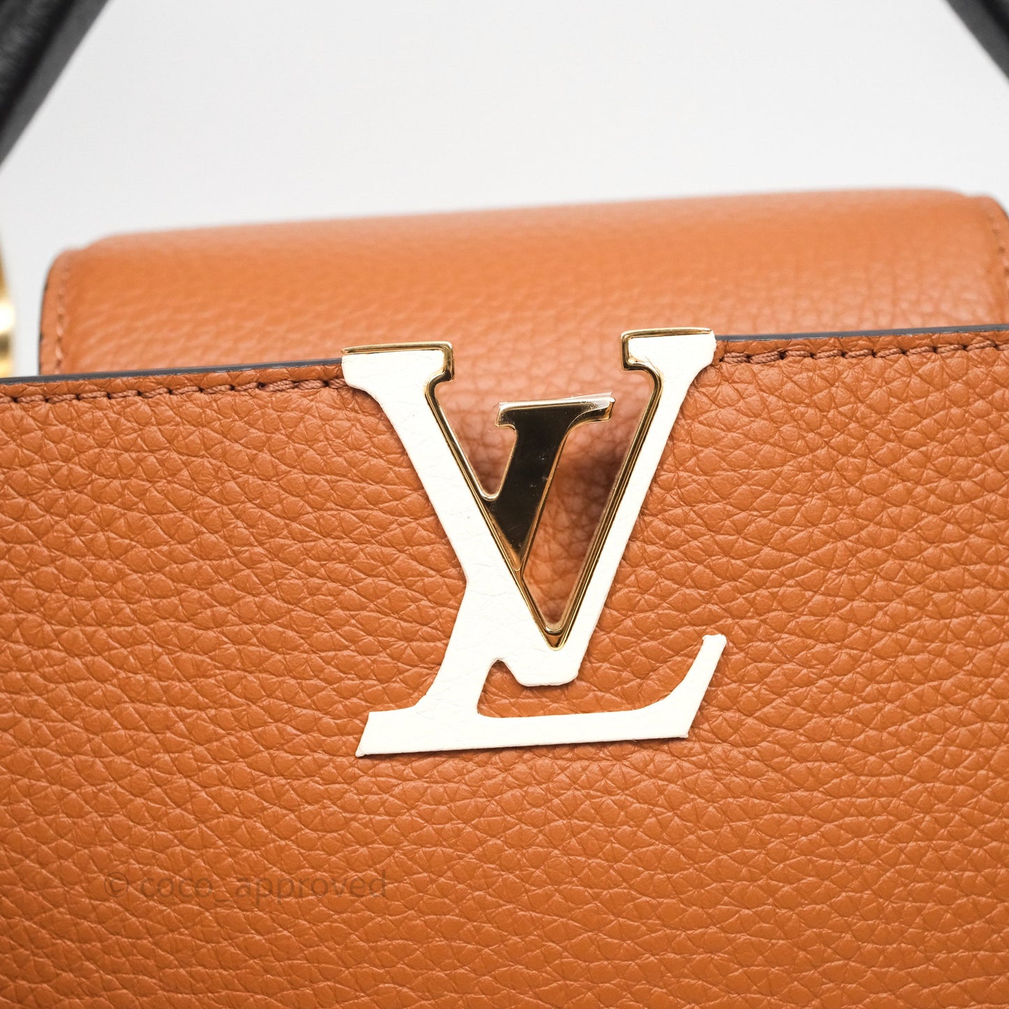 Louis Vuitton Taurillon Capucines BB Tan Gold Hardware