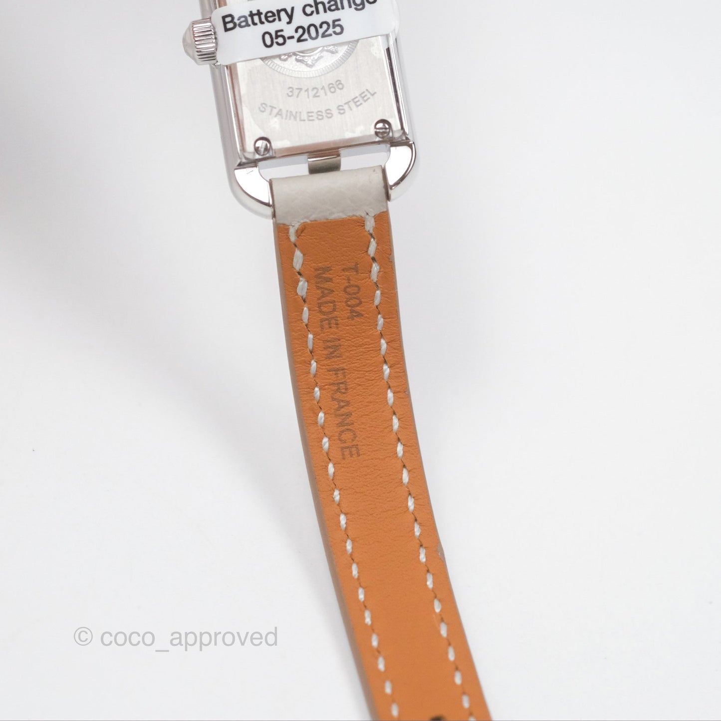 Hermès Nantucket Watch PM Gris Perle Epsom Palladium Hardware