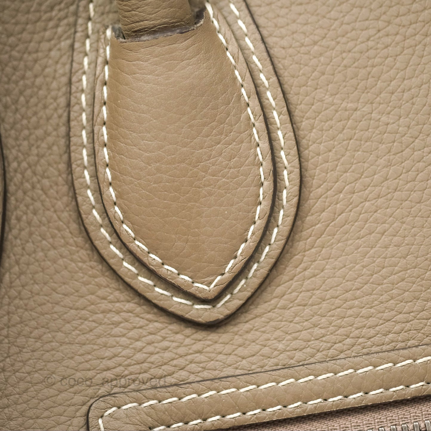 Celine Micro Luggage Bag Souris Drummed Calfskin