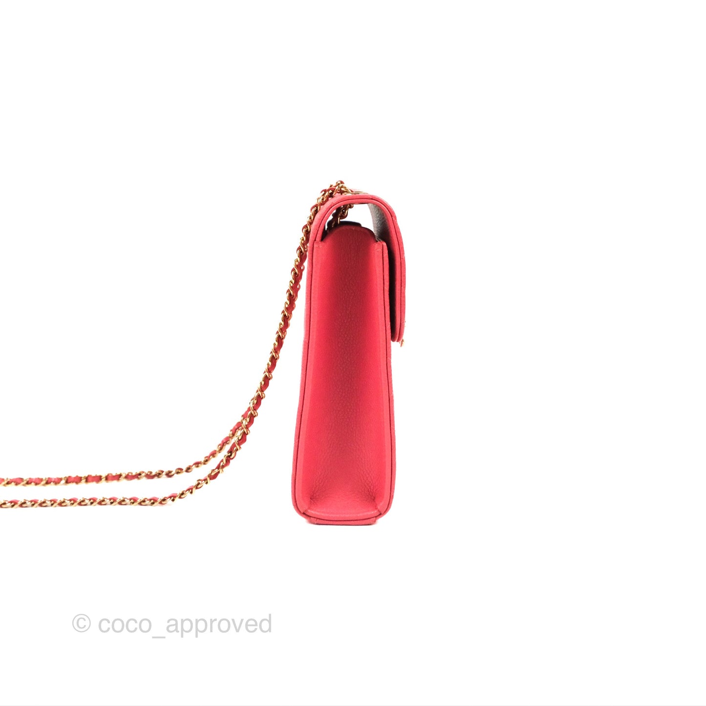 Chanel Golden Class Phone Holder With Chain Pink Caviar Gold Hardware