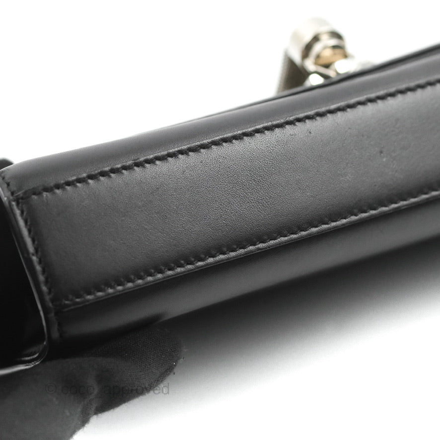 Saint Laurent Medium Kate Tassel Chain Bag Black Smooth Calfskin Silver Hardware