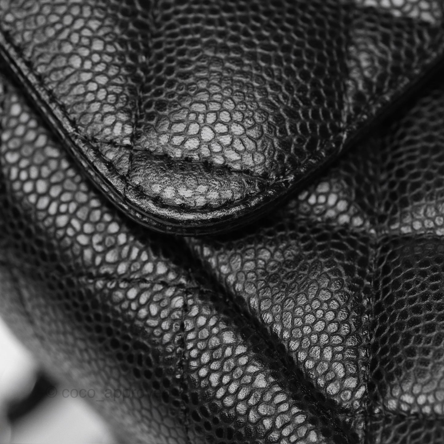 Chanel Maxi Single Flap Quilted Black Caviar Silver Hardware