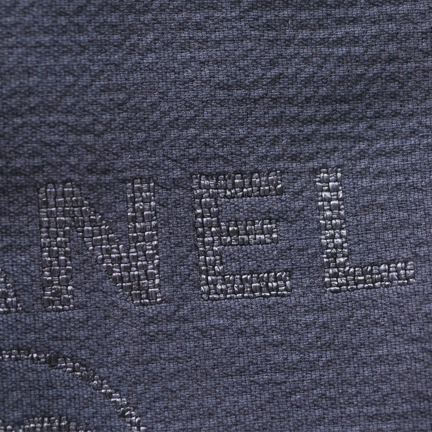 Chanel Medium Deauville Navy Canvas Silver Hardware