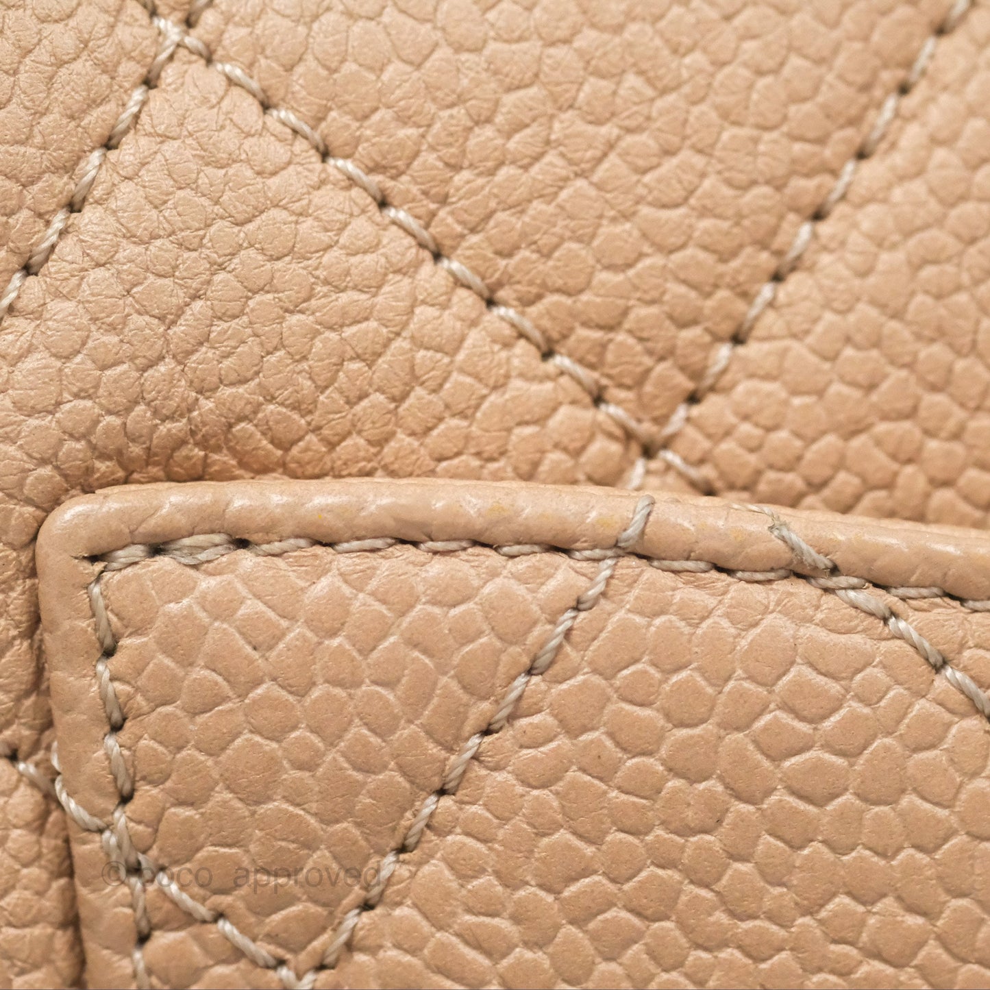 Chanel Quilted Small CC Filigree Flap Beige Black Caviar