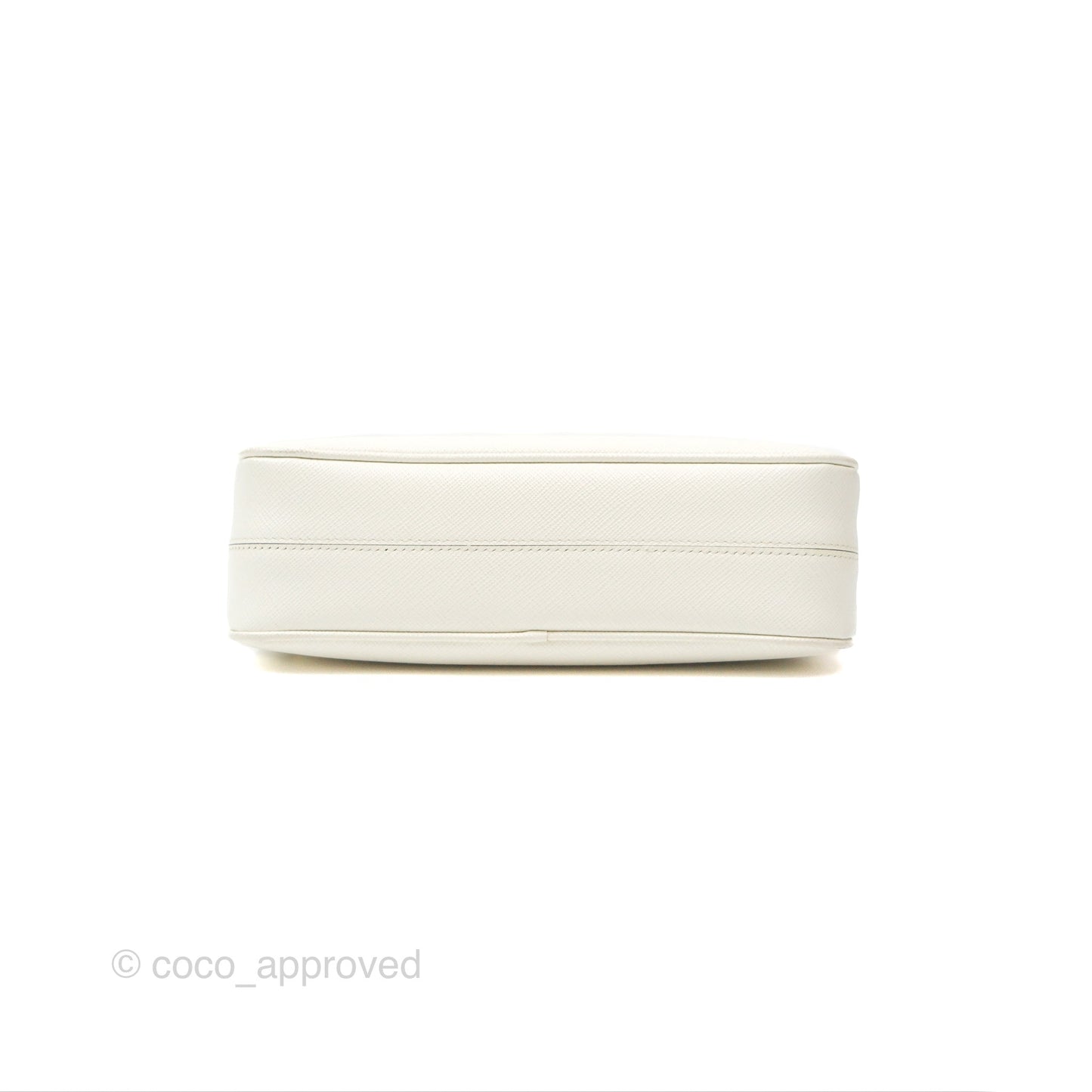 Prada Re-Edition 2005 Ivory White Saffiano Leather Bag Gold Hardware