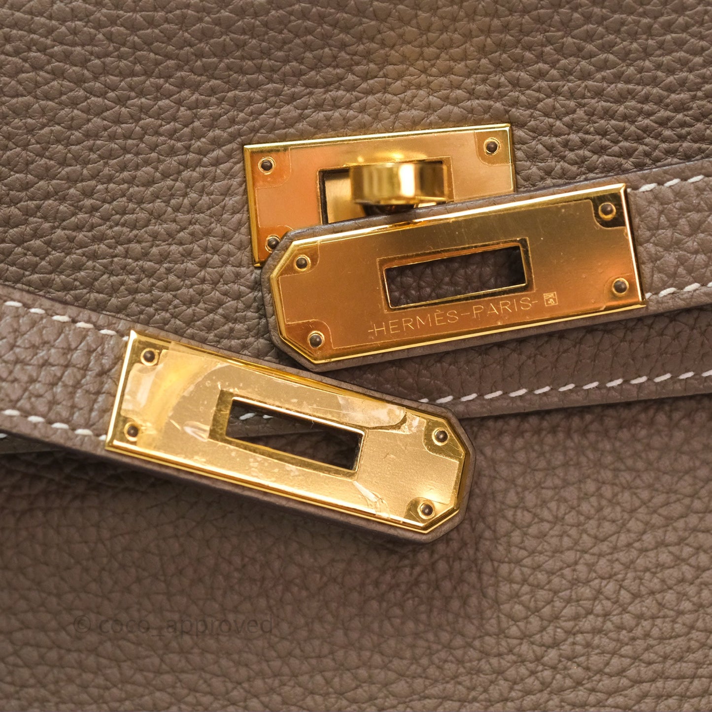 Hermès Kelly II 28 Retourne Etoupe 18 Togo Gold Hardware