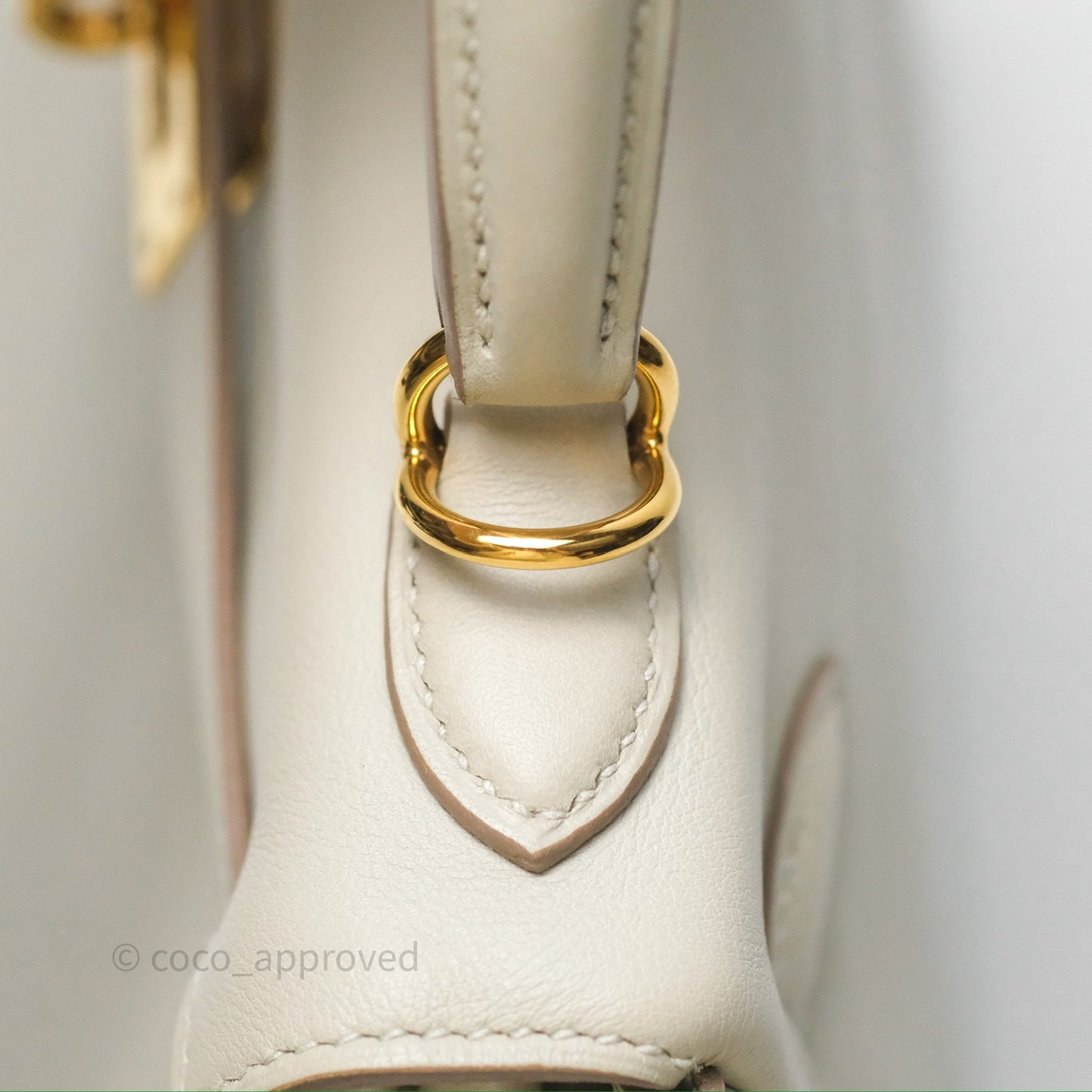 Hermès Retourne Swift Kelly 25 Gris Perle 80 Gold Hardware