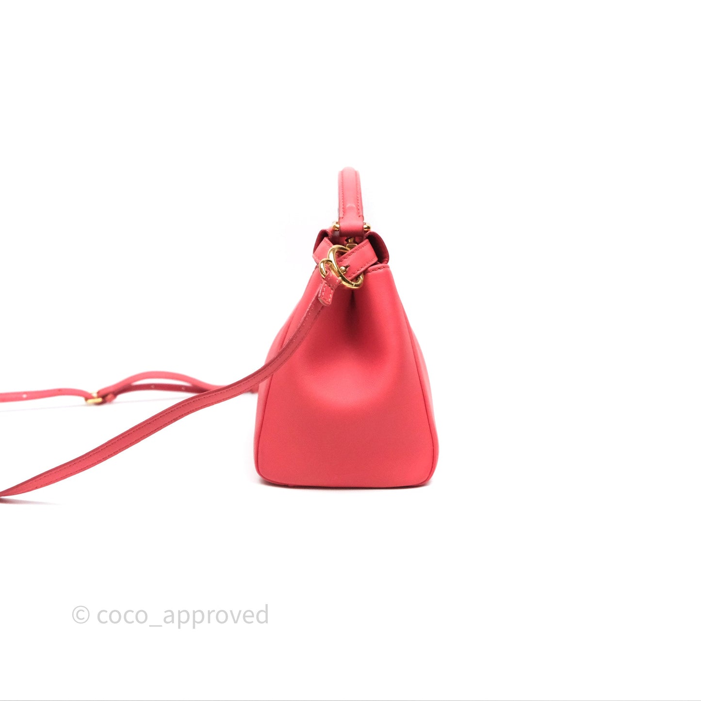 Fendi Nappa Mini Peekaboo Bag Hot Pink