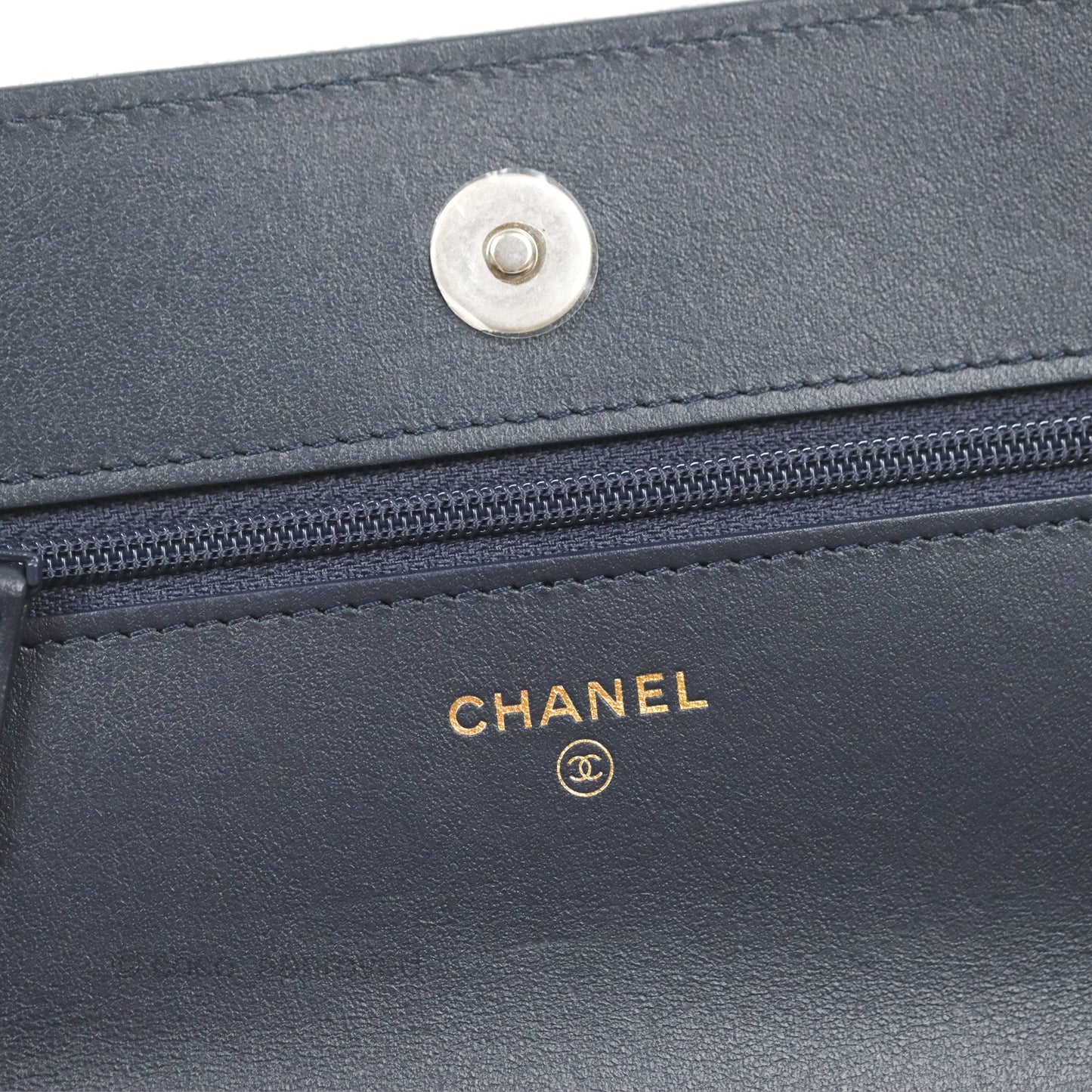 Chanel 19 Wallet on Chain WOC Blue Denim Mixed Hardware