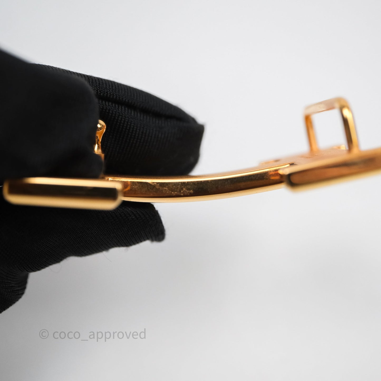 Hermès H Belt Buckle & Reversible Strap Black Gold Hardware