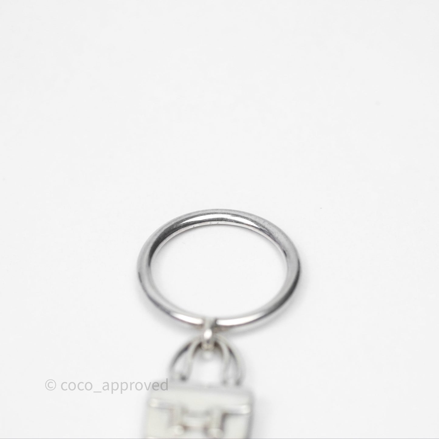 Hermès Amulettes Constance Ring in Sterling Silver Size 53