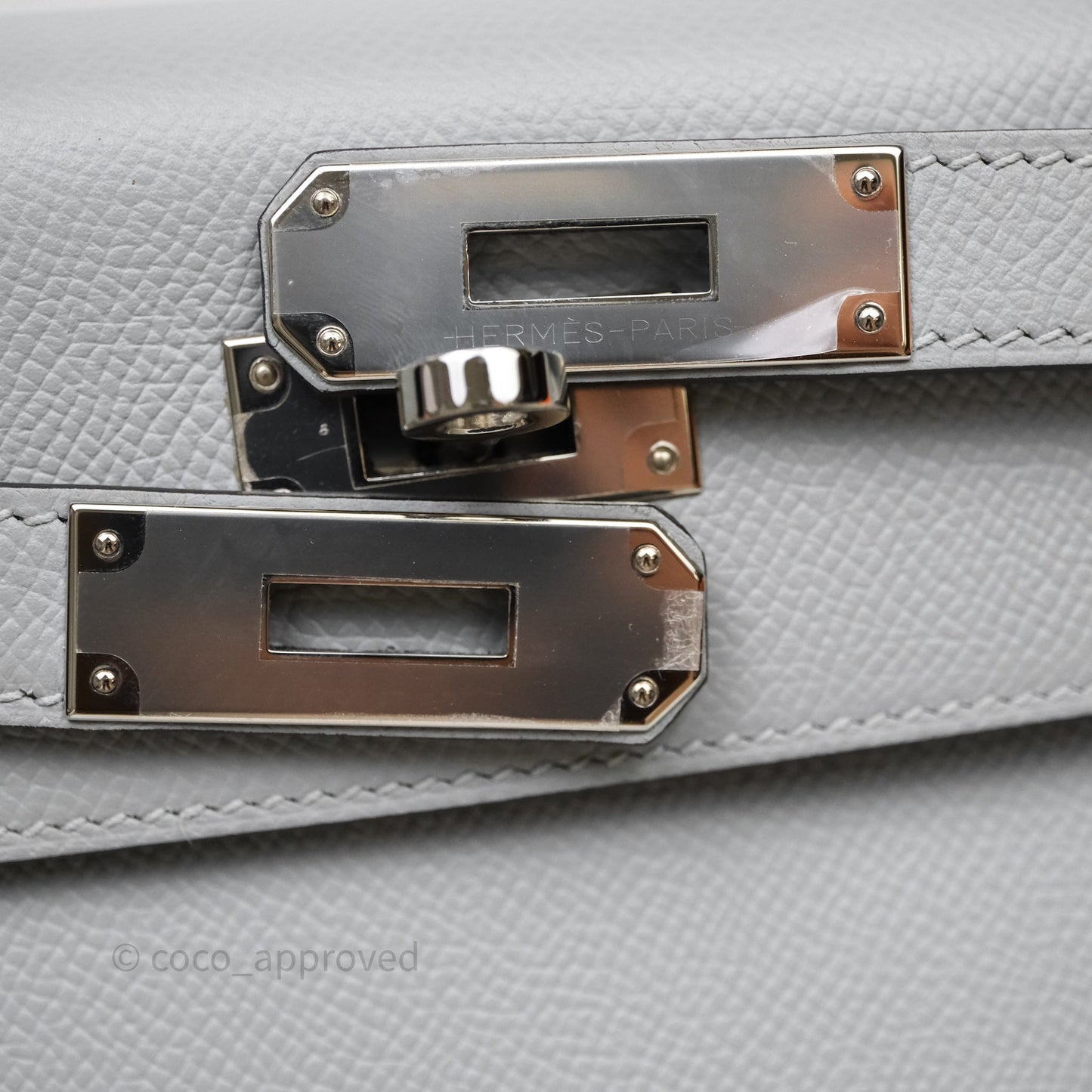 Hermès Kelly 28 Bleu Glacier 8U Epsom Palladium Hardware