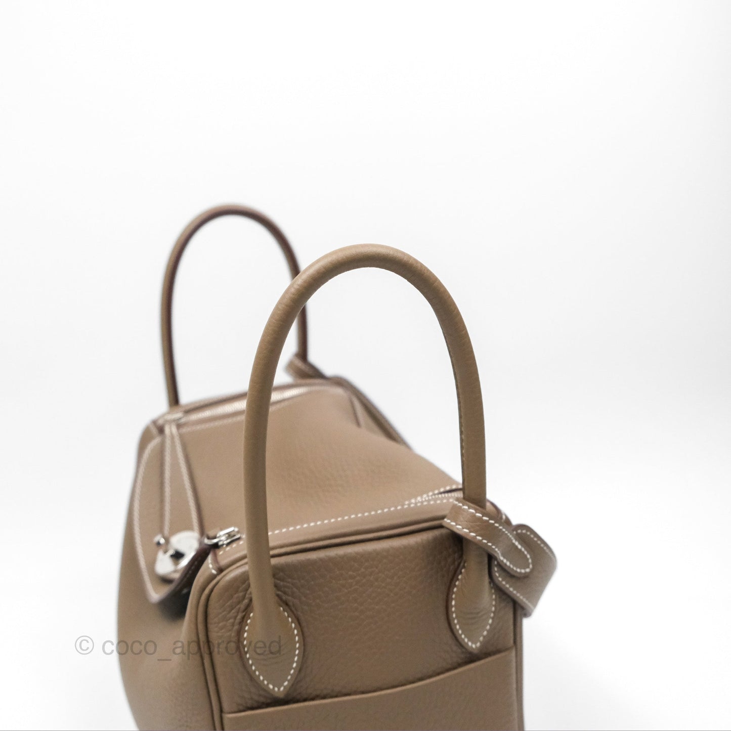 Hermès Lindy 26 Etoupe 18 Clemence Palladium Hardware