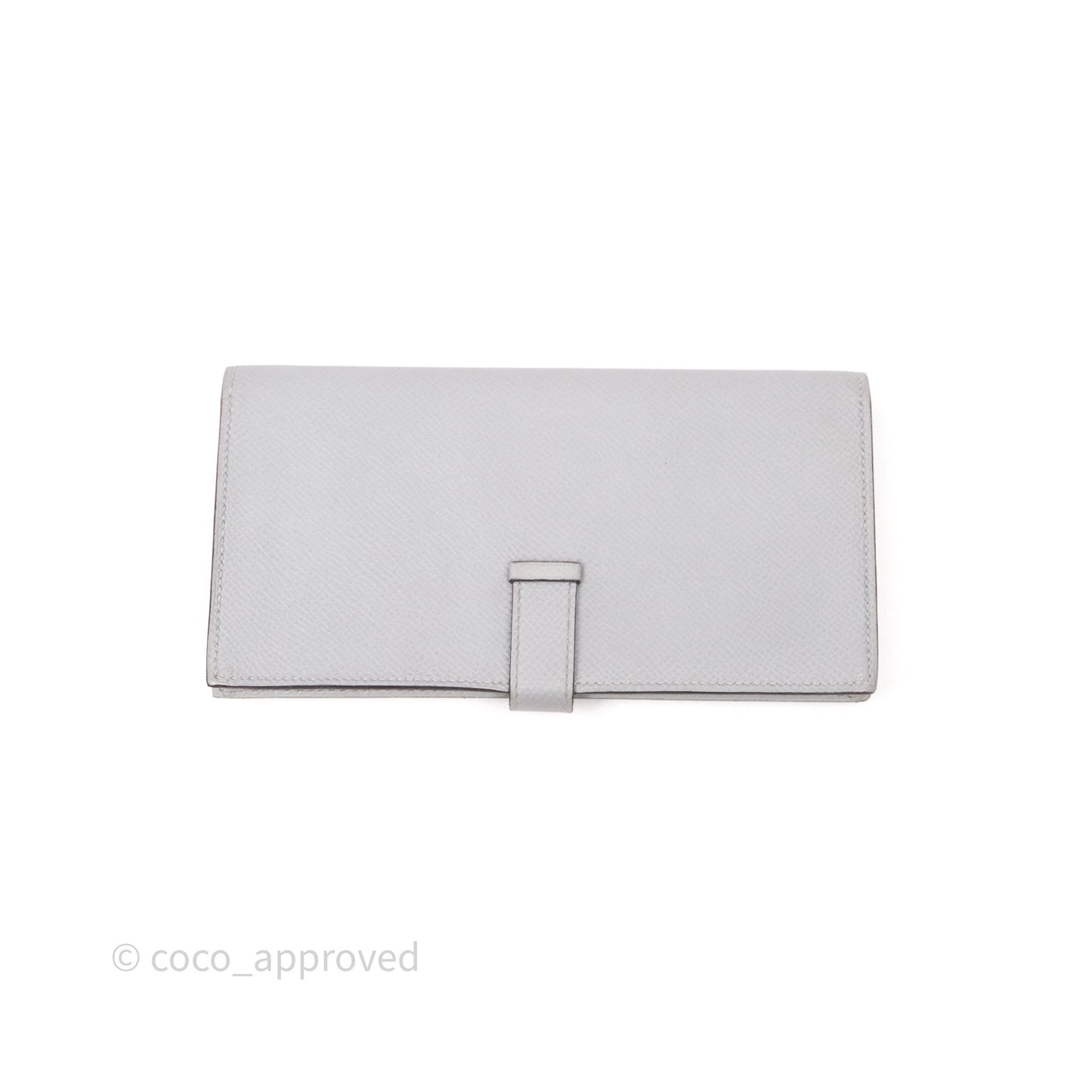 Hermès Bearn Long Wallet Gris Epsom Palladium Hardware