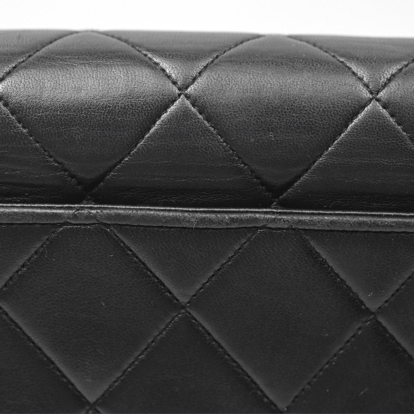 Chanel Vintage Flap Bag Black Lambskin 24K Gold Hardware