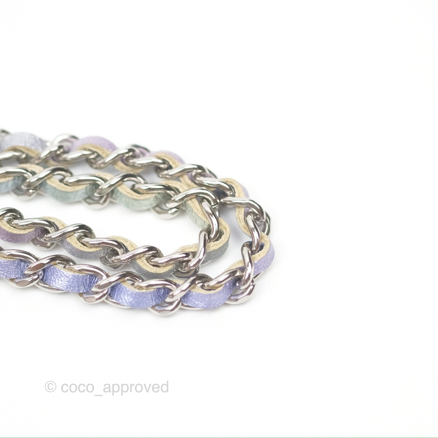 Chanel Quilted Case on Chain Iridescent Rainbow Calfskin