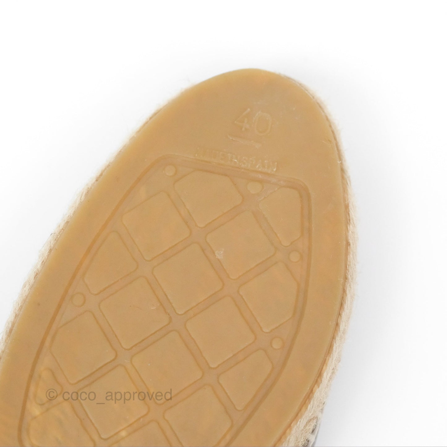 Chanel Espadrille Brown Leather Size 40