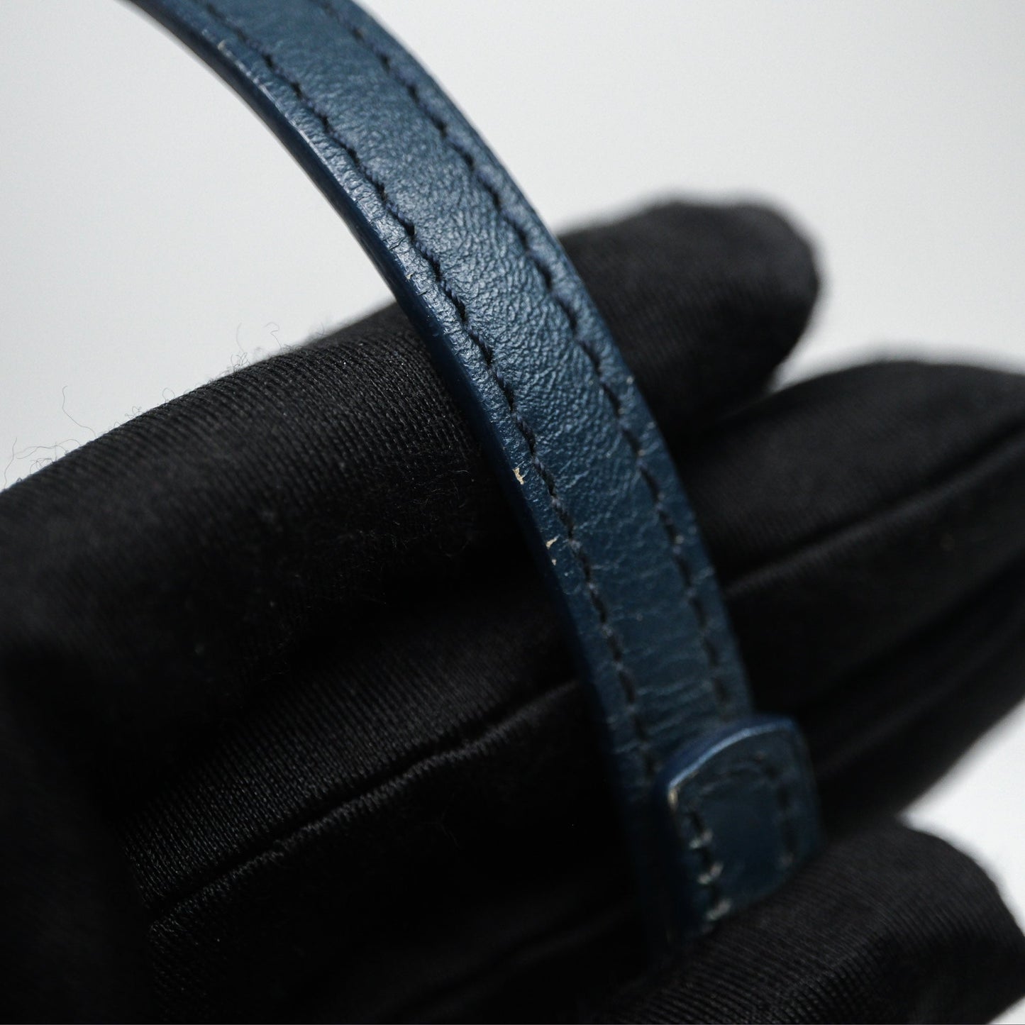 Christian Dior Vintage Mini Saddle Bag Blue Oblique Jacquard